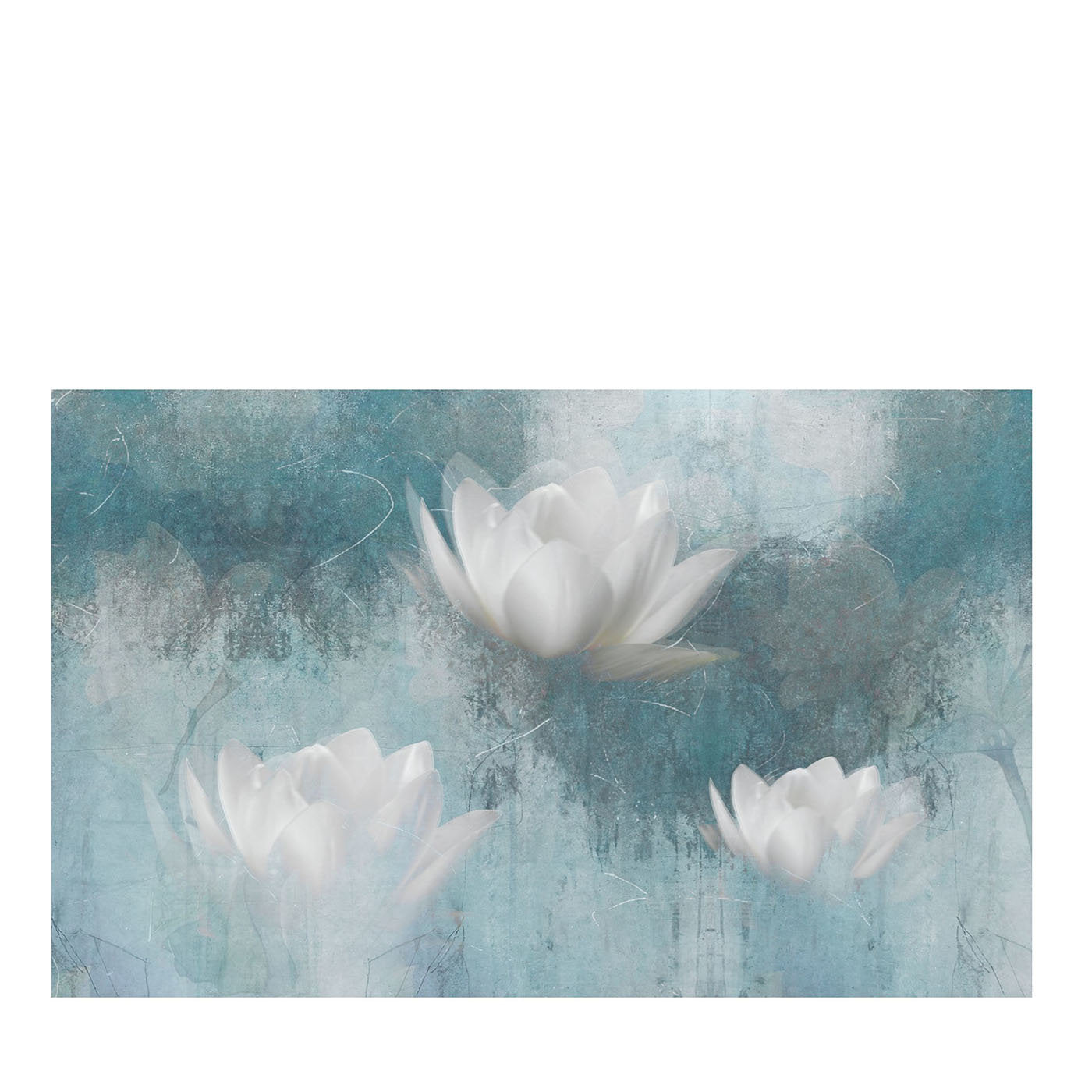 Papier peint Botanika Lotus bleu clair - Vue principale