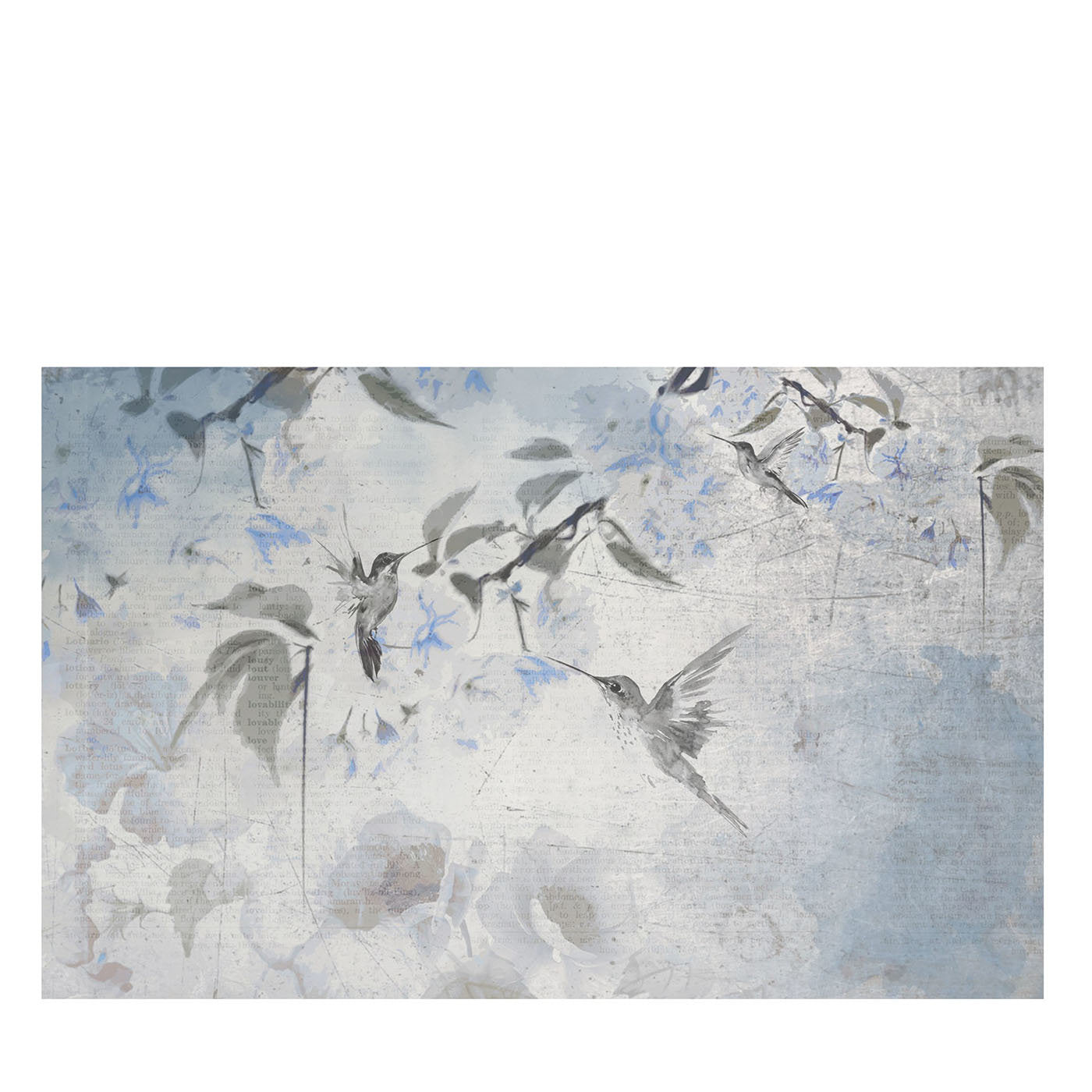 Colibri' Blu Botanika Wallpaper - Main view
