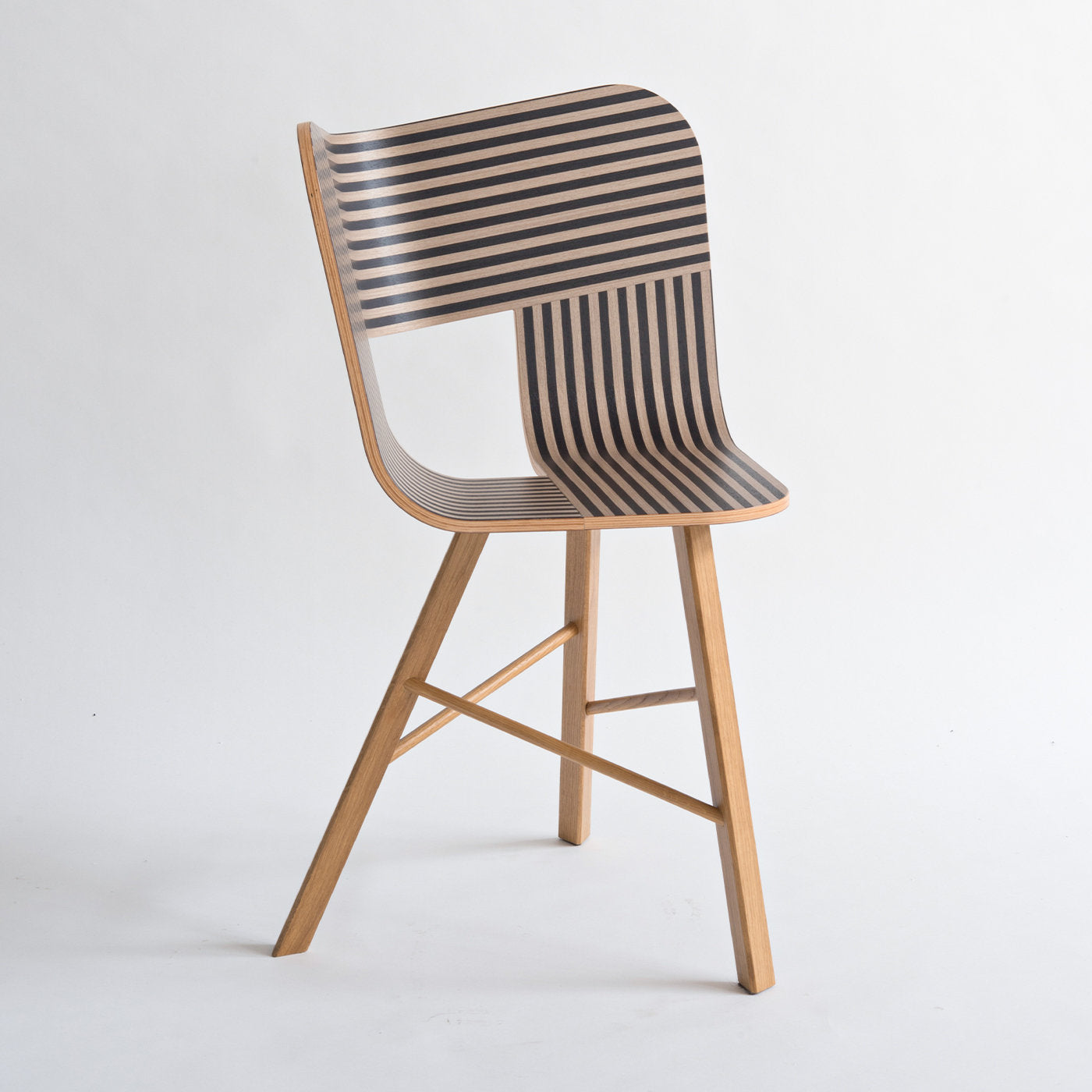 Tria Wood 4 Chair in Ivory and Black - Alternative view 1