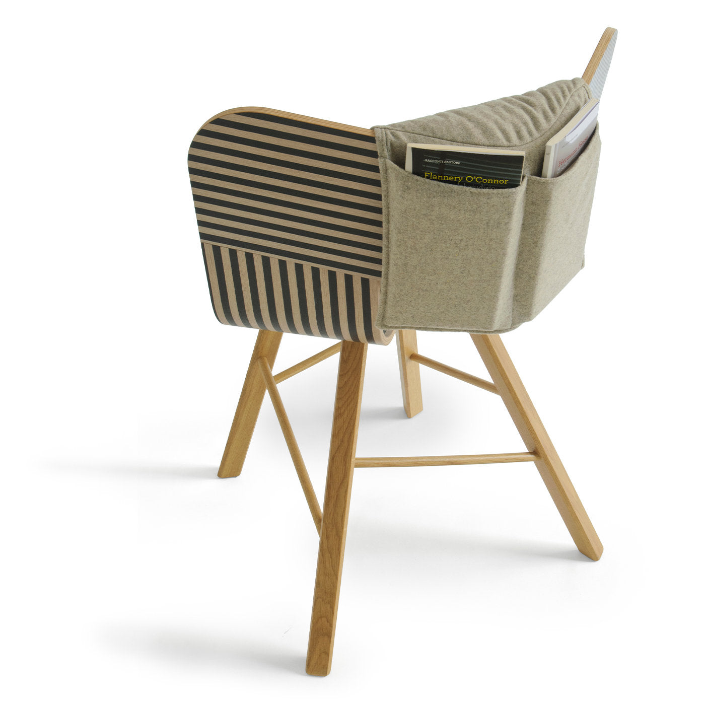 Tria Wood 4 Chair in Ivory and Black - Alternative view 2