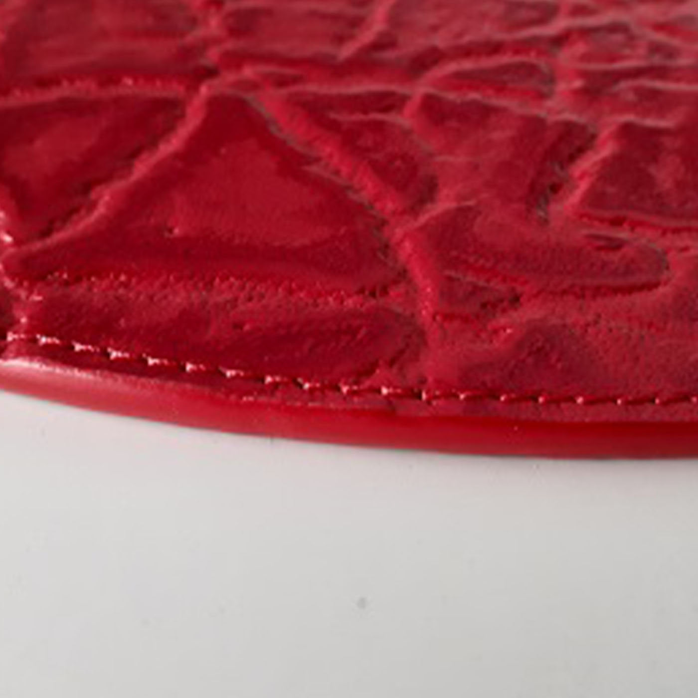 Tanzania Medium Set of 2 Red Leather Placemats - Alternative view 4