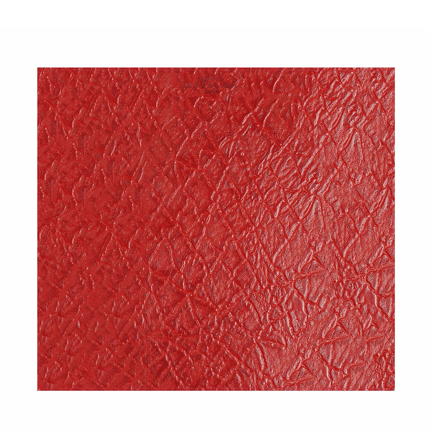 Tanzania Extra-Small Set of 2 Rectangular Red Leather Placemats - Alternative view 2