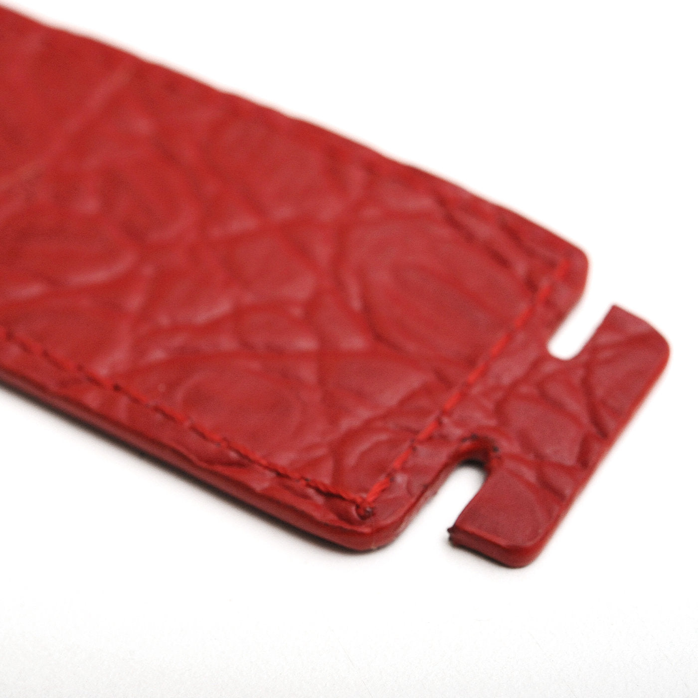 Kenya Medium Set of 2 Rectangular Red Leather Placemats - Alternative view 2