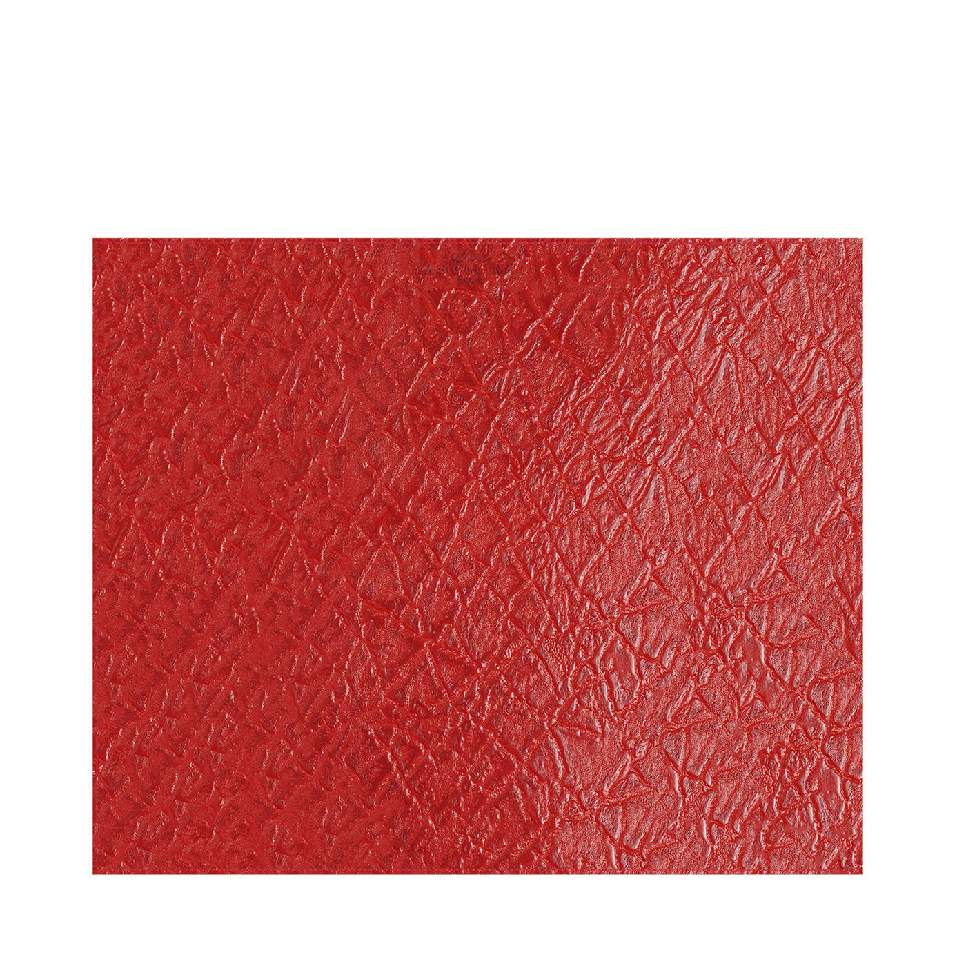 Tanzania Medium Set of 2 Rectangular Red Leather Placemats - Alternative view 1