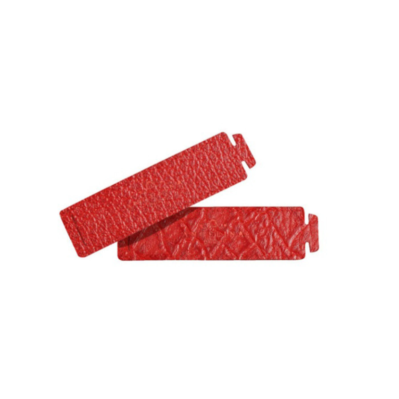 Tanzania Medium Set of 2 Rectangular Red Leather Placemats - Alternative view 2