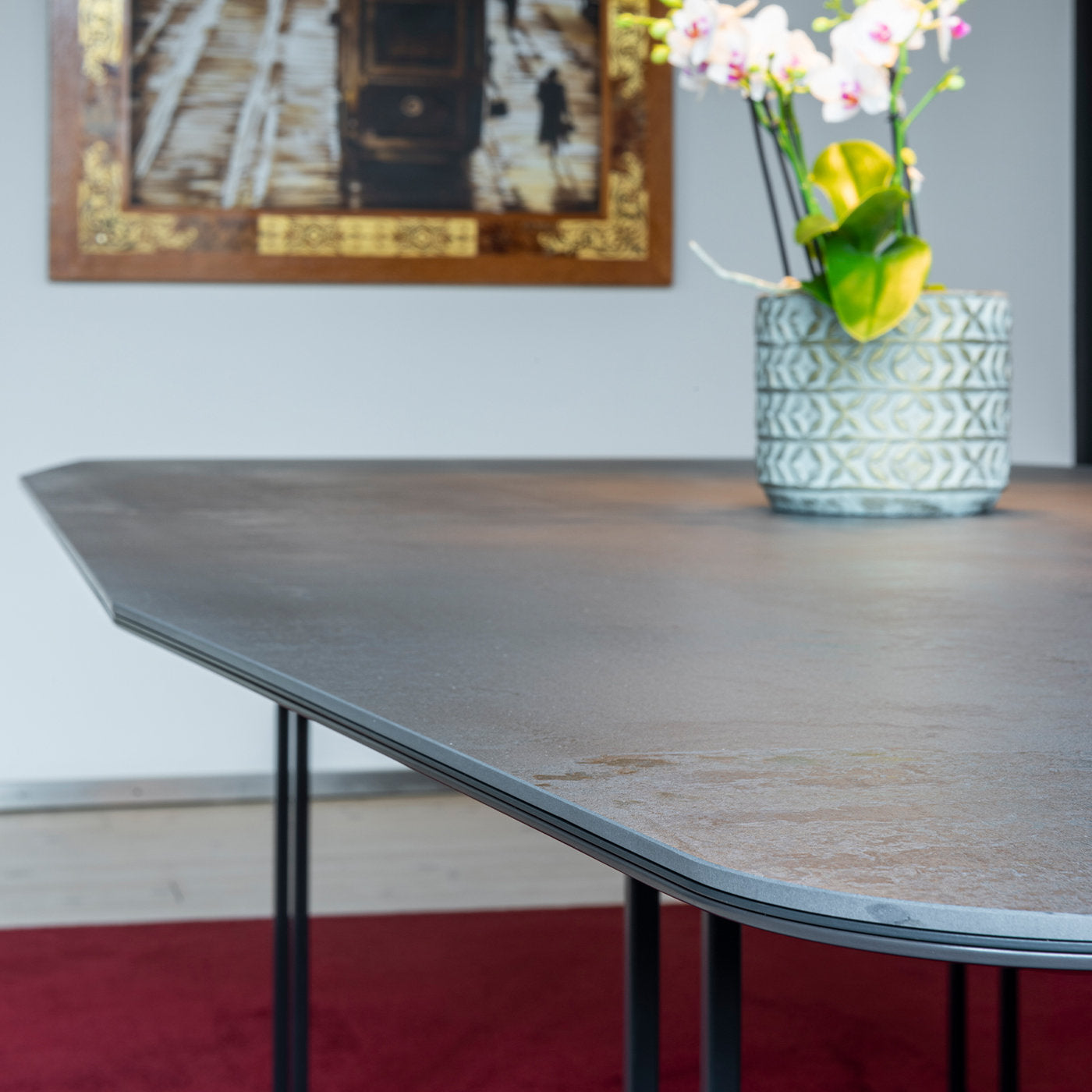 Rectangular Table with Black Top - Alternative view 1