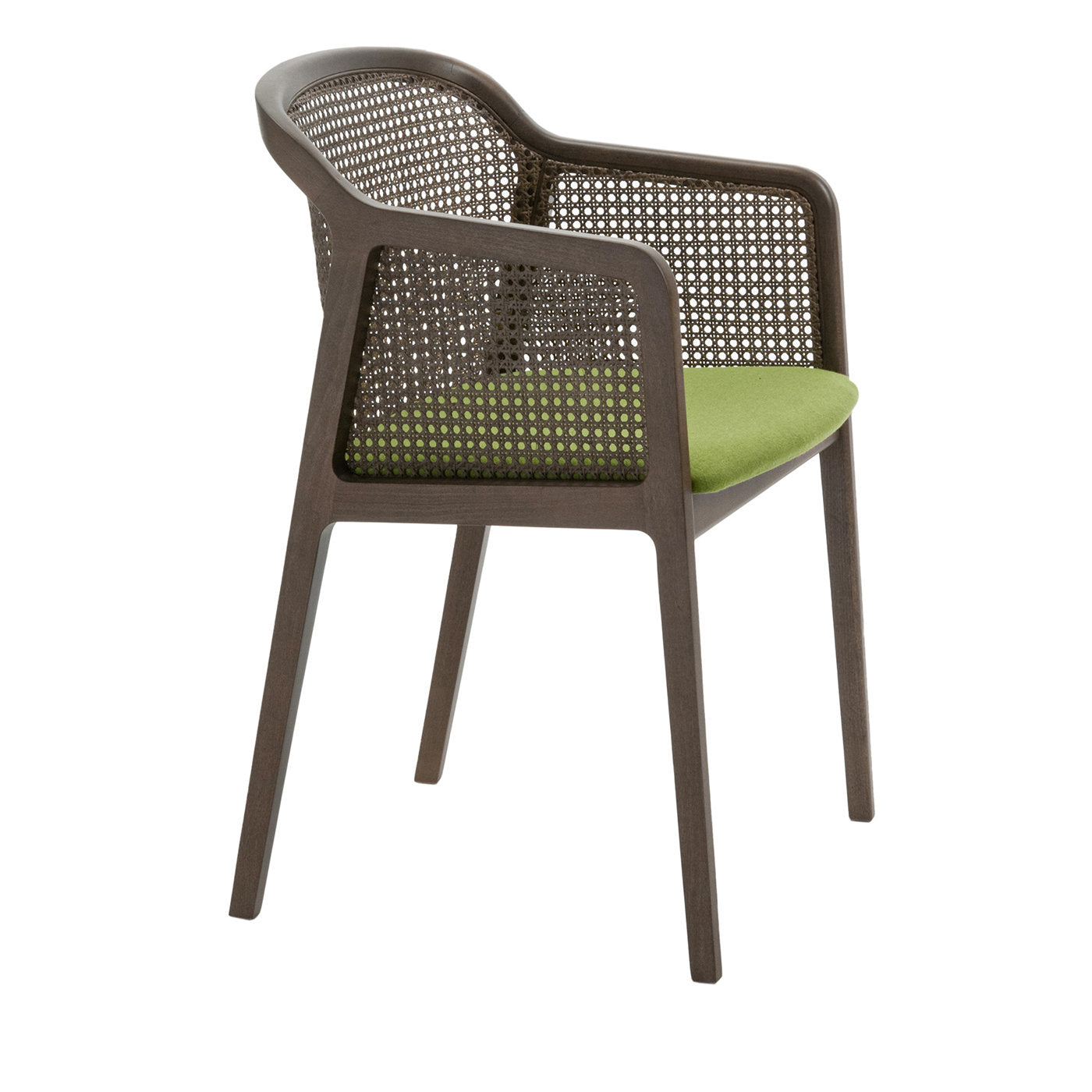 Vienna Straw and Canaletto Walnut Green Dining Chair - Main view