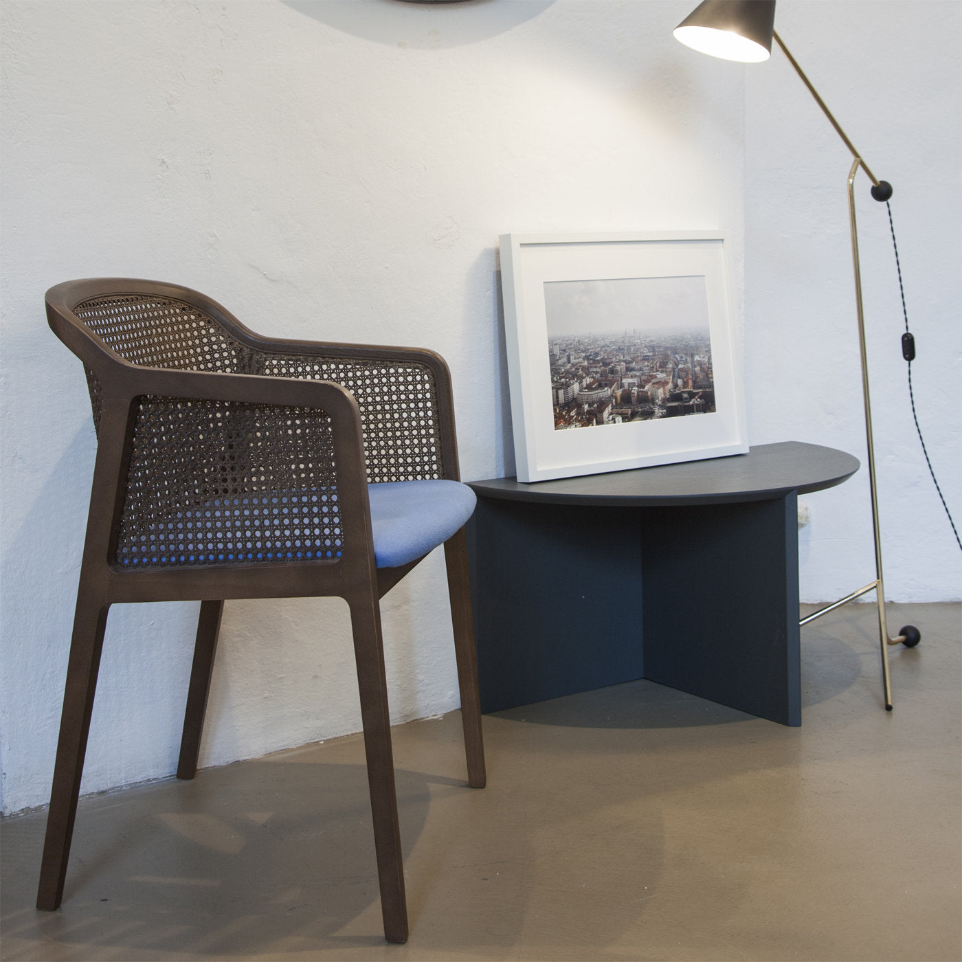 Vienna Straw and Canaletto Walnut Black Dining Chair - Alternative view 3