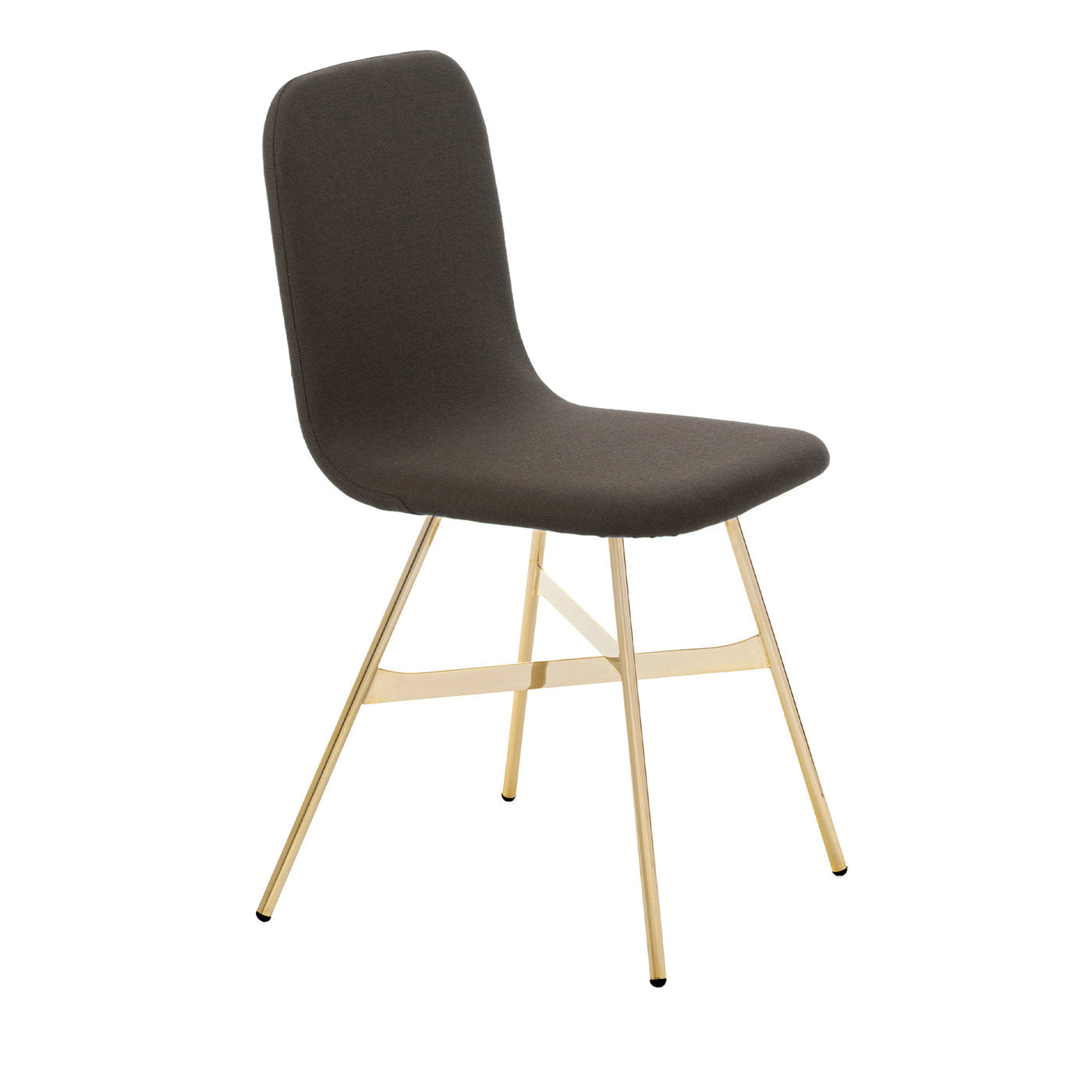 Tria Simple Gold Topia Coffee Brown Chair - Main view