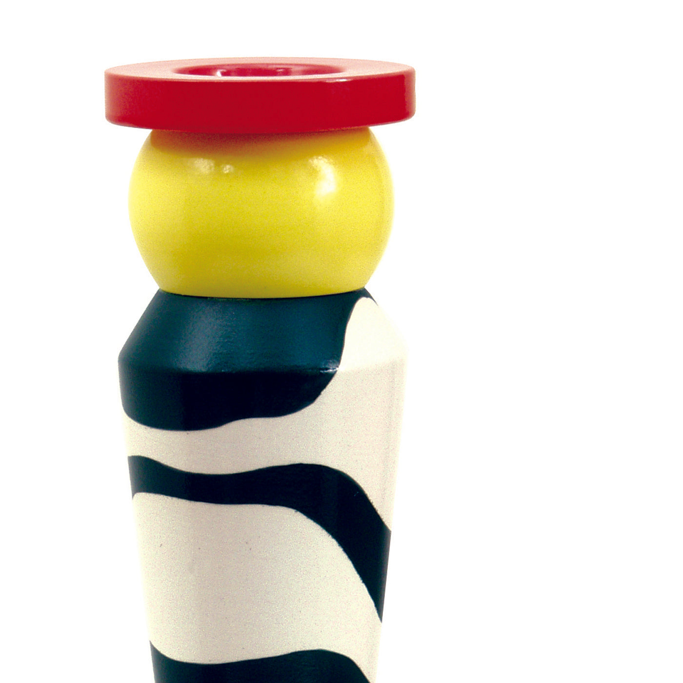 Red, Black and White Conic Vase by George J. Sowden - Alternative view 1