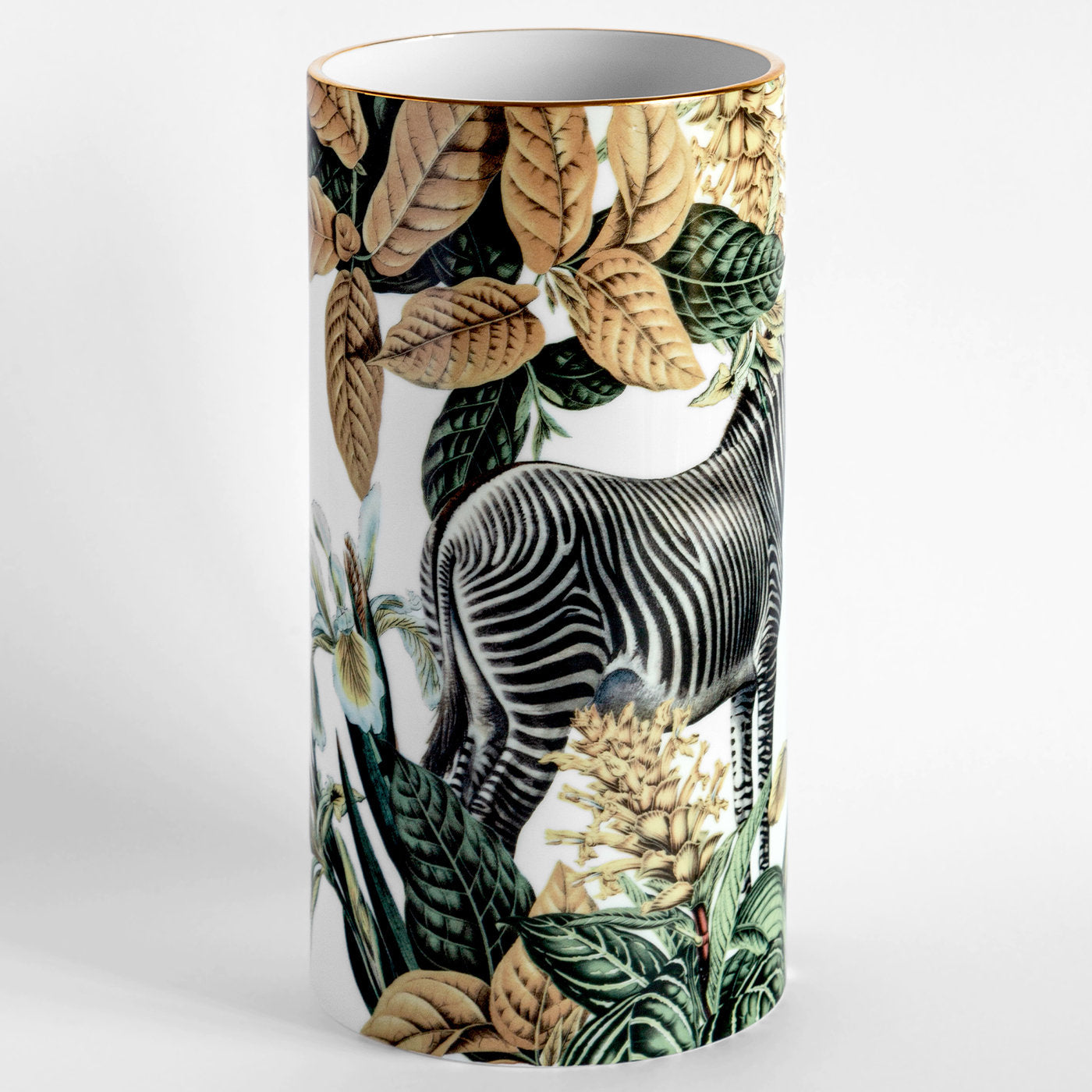 Animalia Porzellan Zylindrische Vase mit Zebra - Alternative Ansicht 1