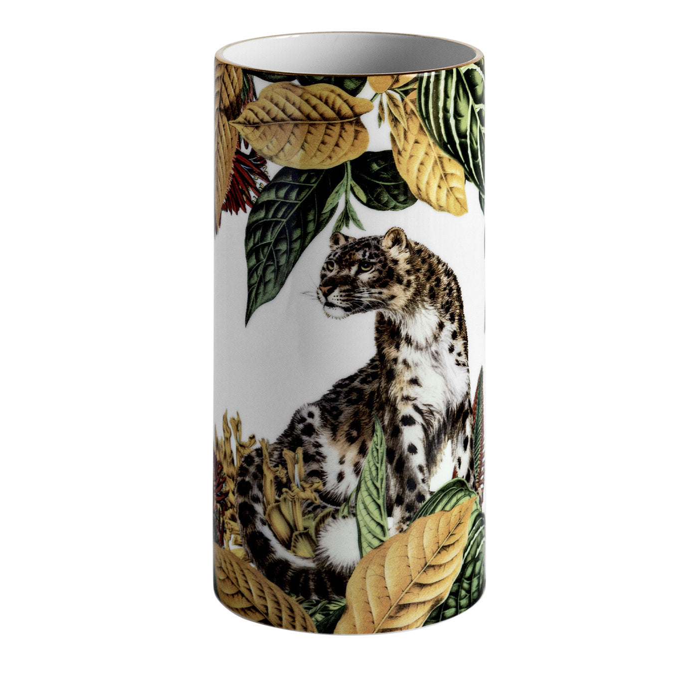 Animalia Porzellan Zylindrische Vase mit Gepard - Hauptansicht