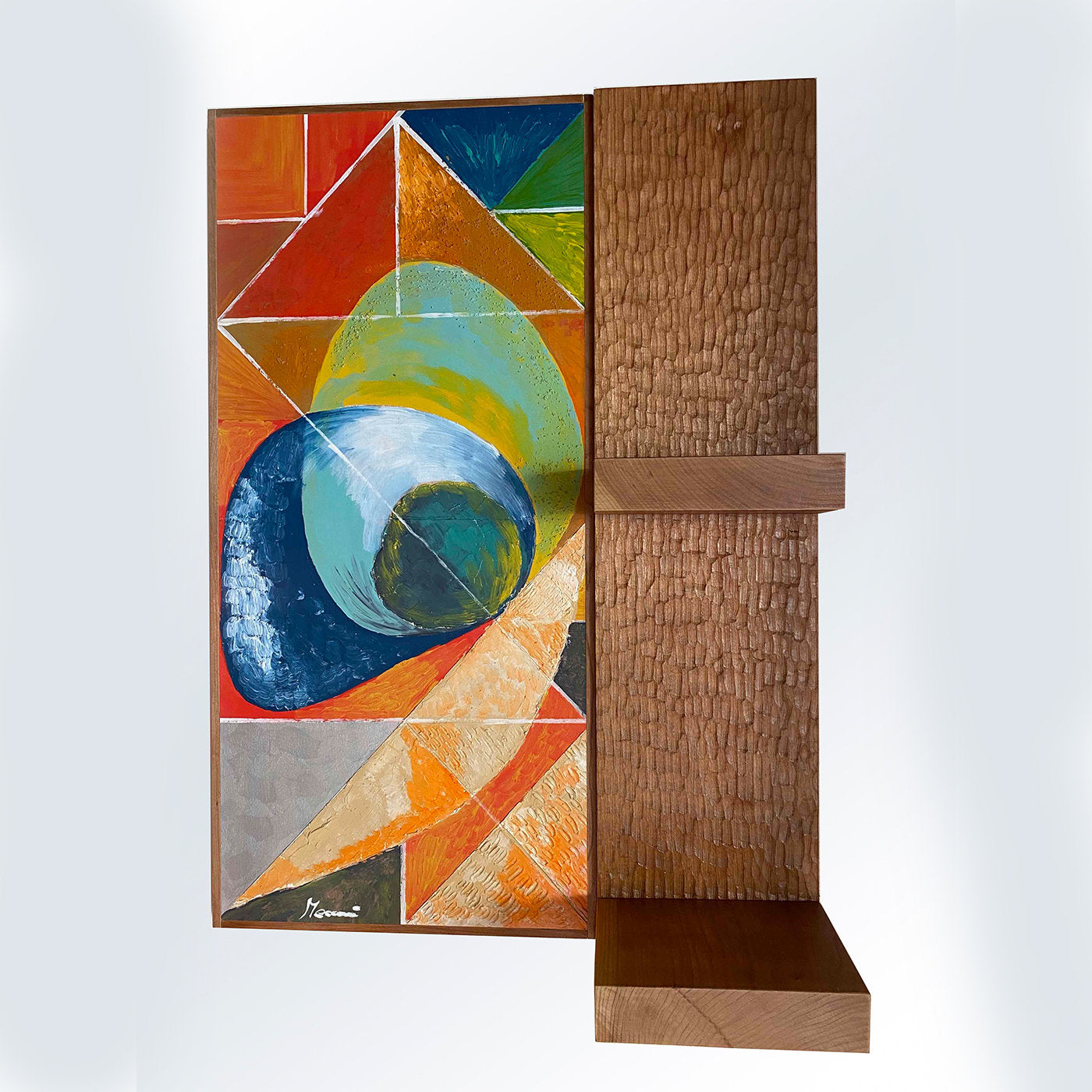 Olimpia Wall Panel with Shelf Limited Edition by Mascia Meccani - Alternative view 2