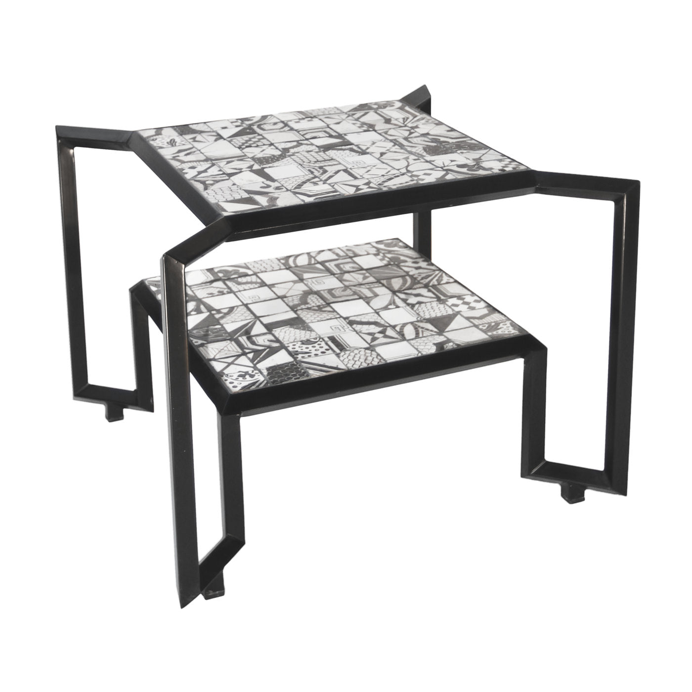 Black and White Spider Mosaic Tile Table - Alternative view 3