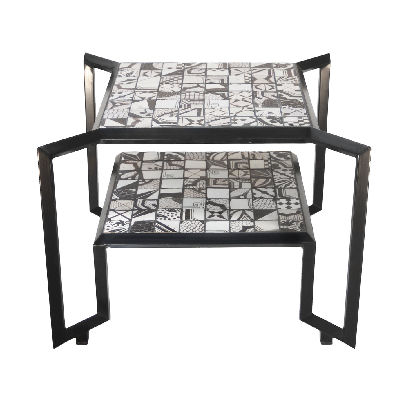 Black and White Spider Mosaic Tile Table - Alternative view 4