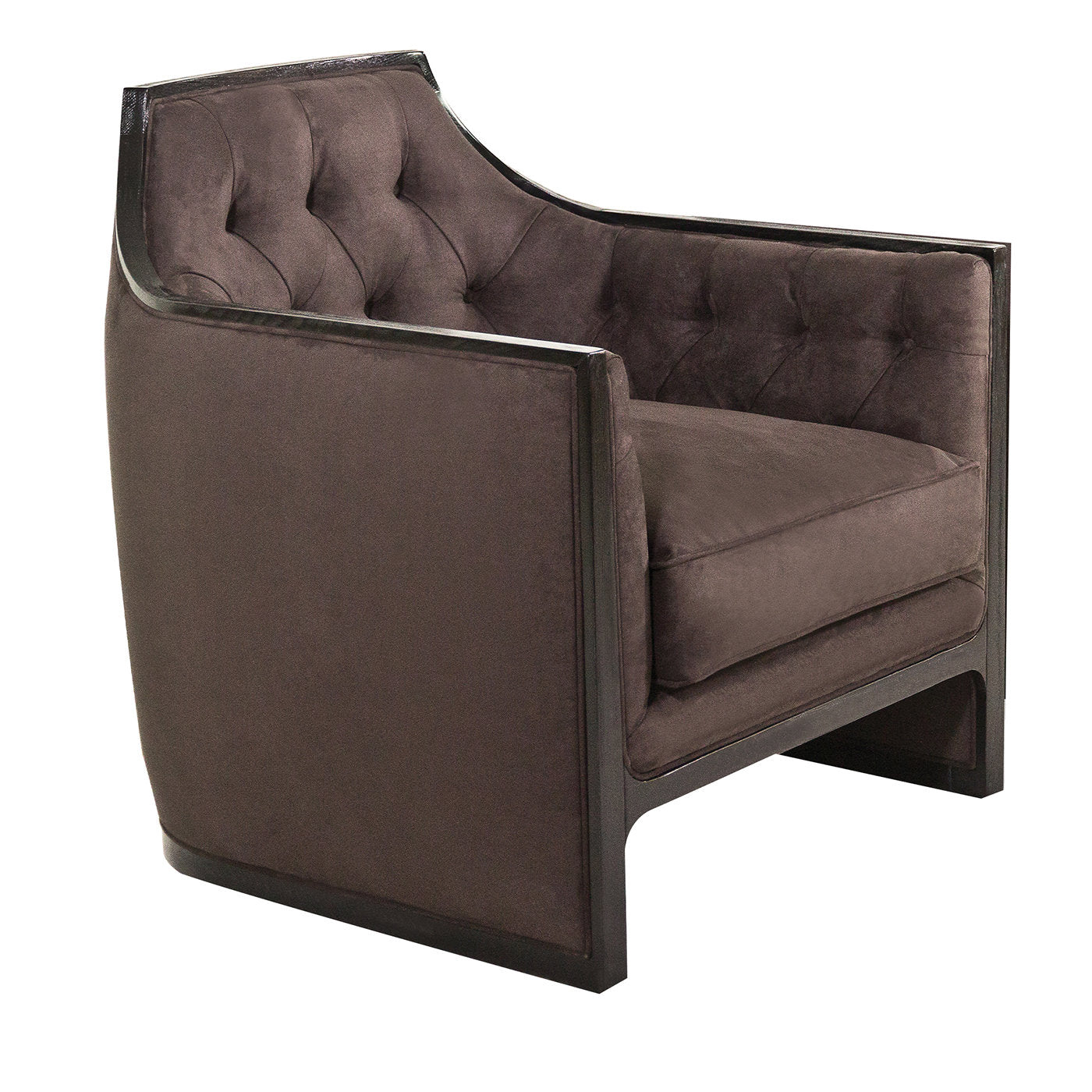 Compact Tufted Tobacco Armchair - Main view