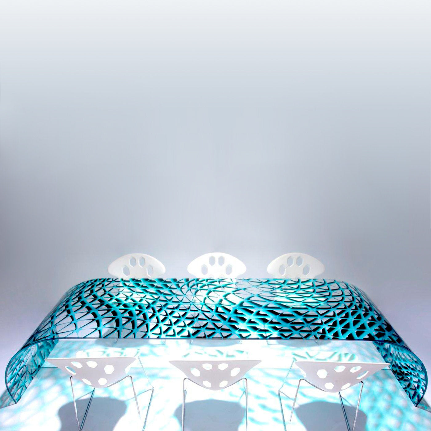 Mesa de cristal Nastro 3D de Daniele Merini y Mac Stopà - Vista alternativa 1