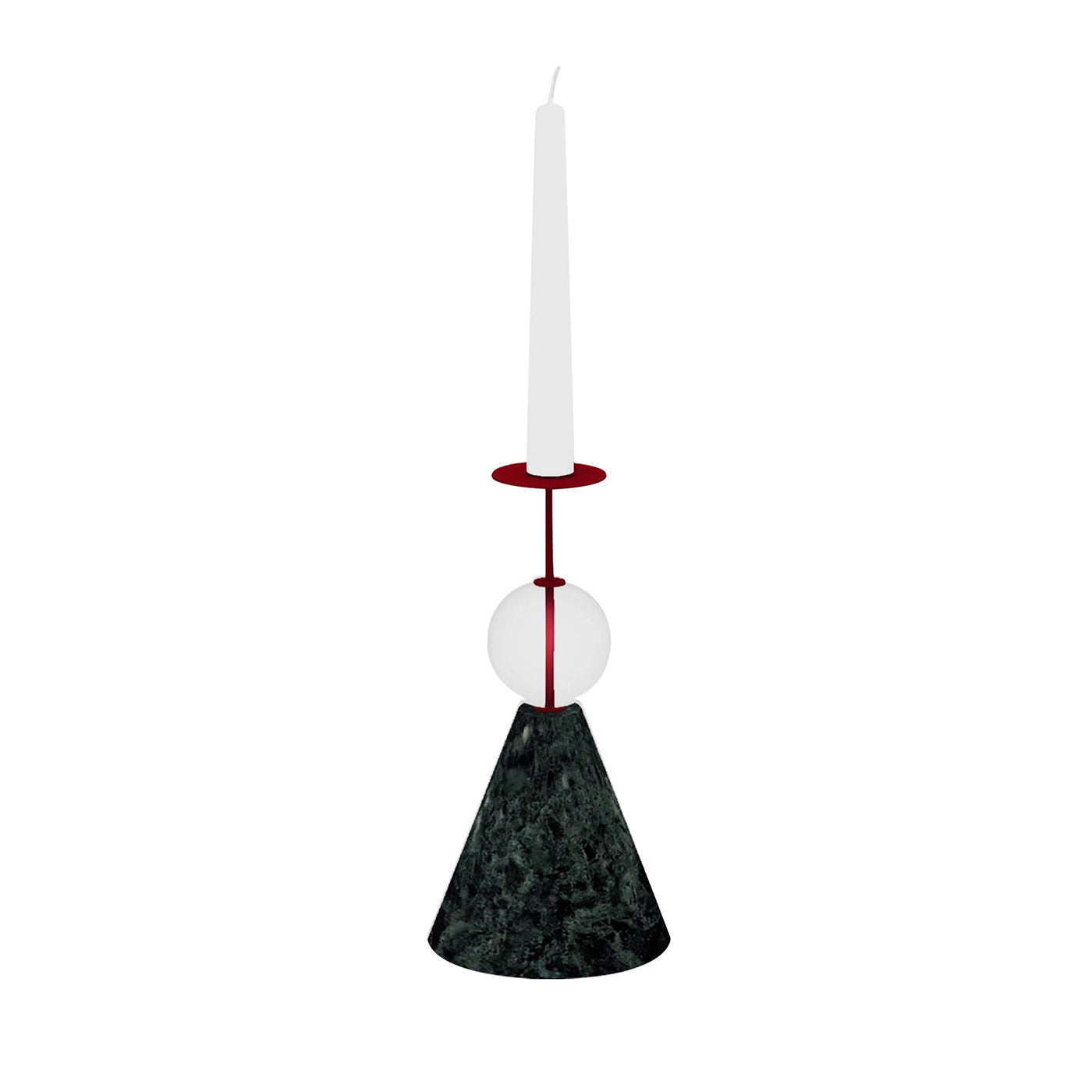 Raccontami Green Guatemala, Red and Transparent Candle Holder - Main view