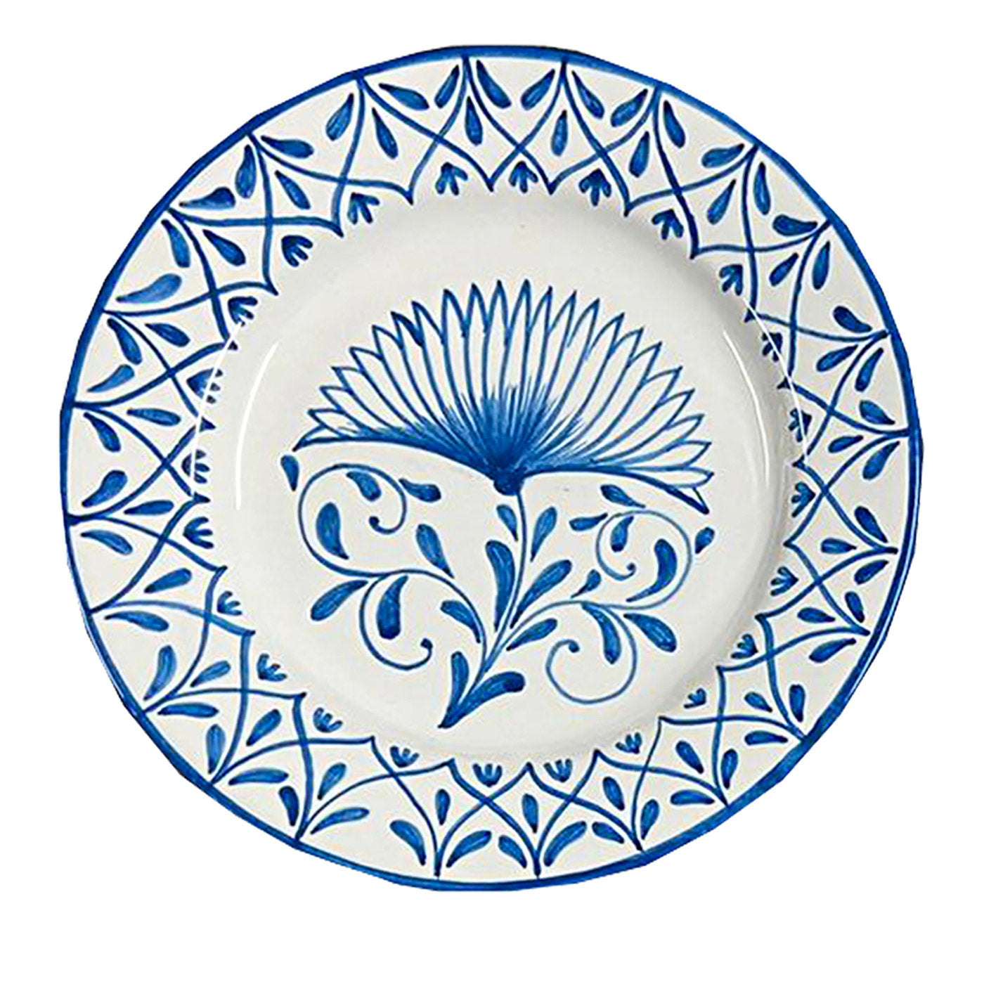 CLAVELES COLLECTION – BLUE CERAMIC HANDPAINTED PLATE - Main view