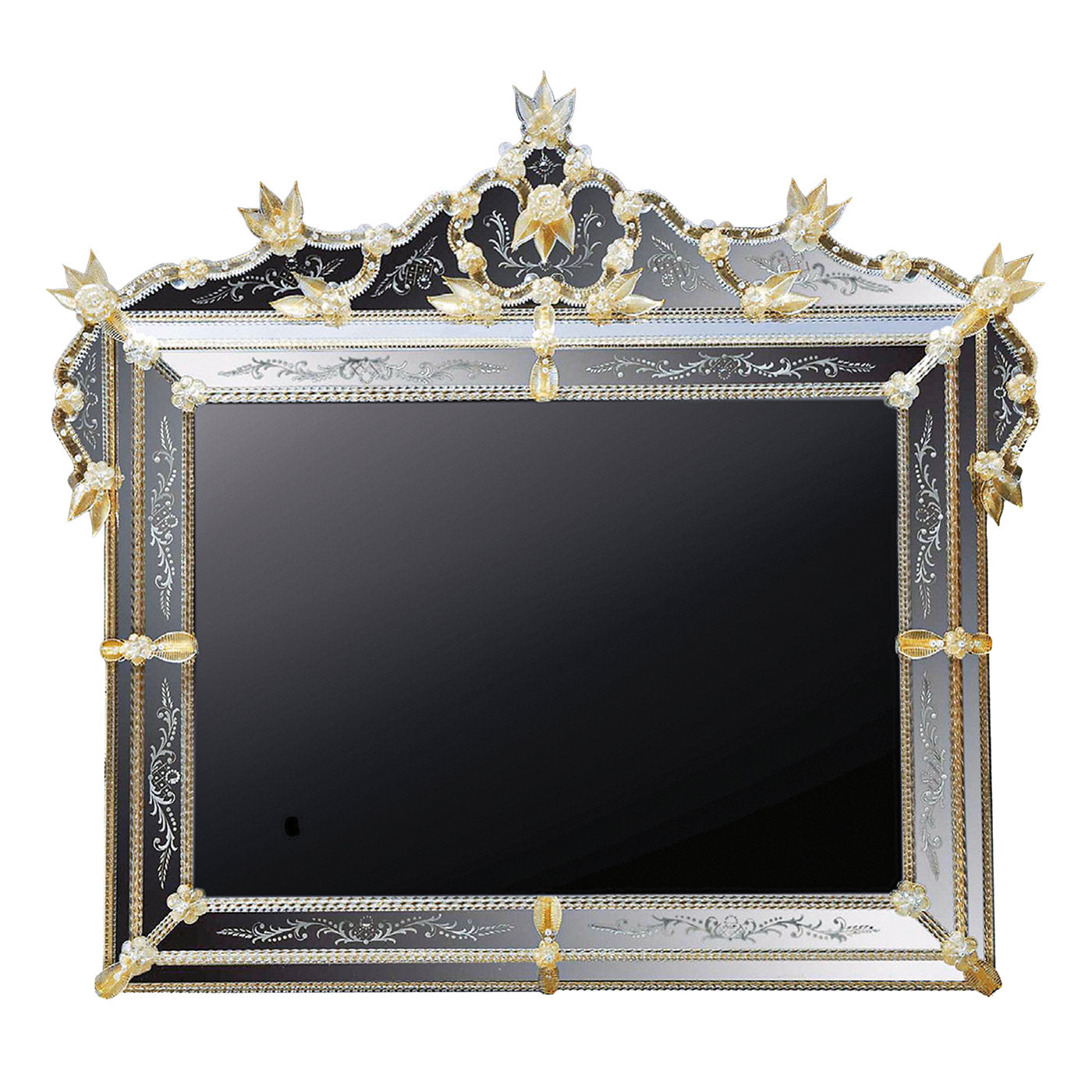 Andrea Polo Espejo de cristal de Murano con TV - Vista principal