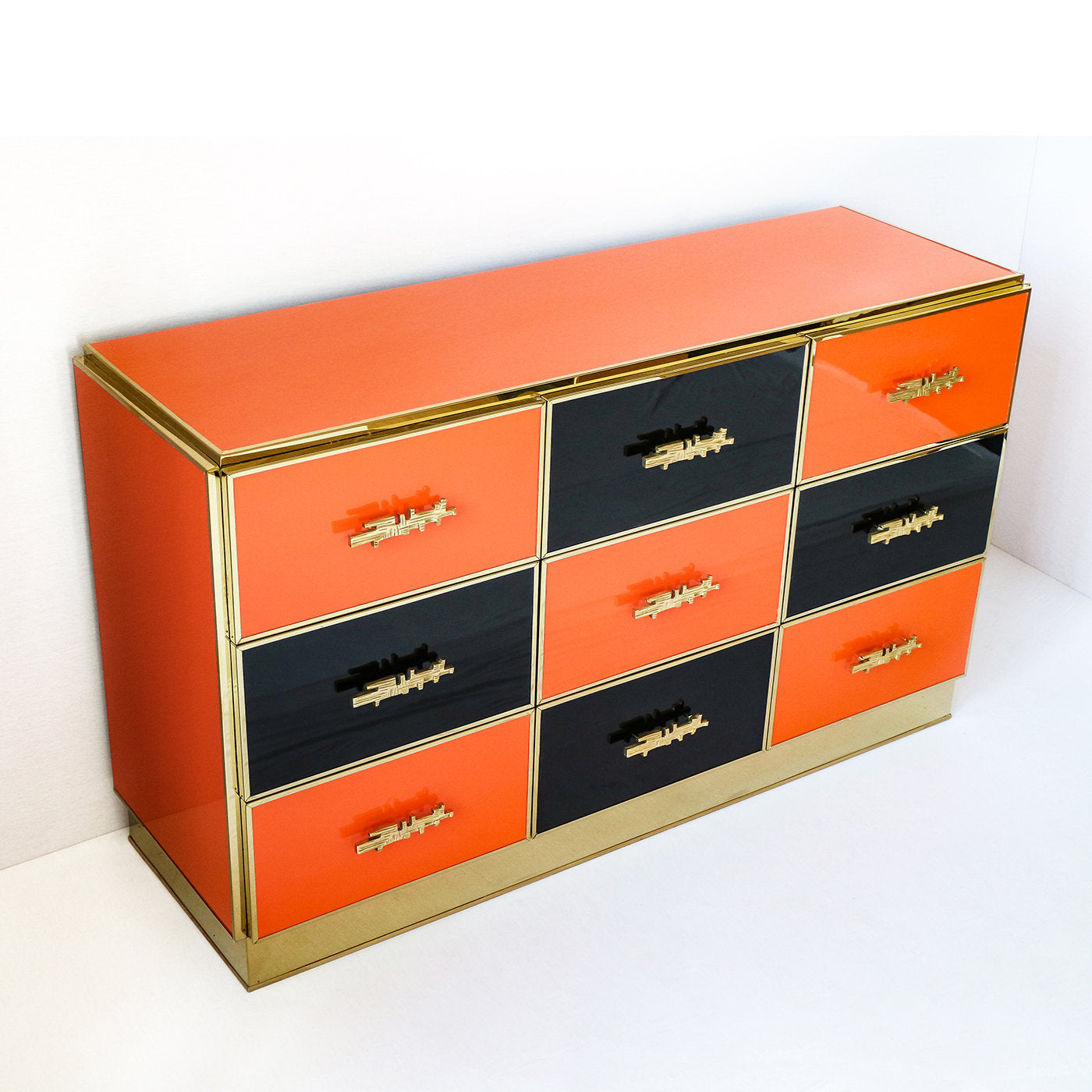 Black and Orange Chest of Drawers - Alternative view 1