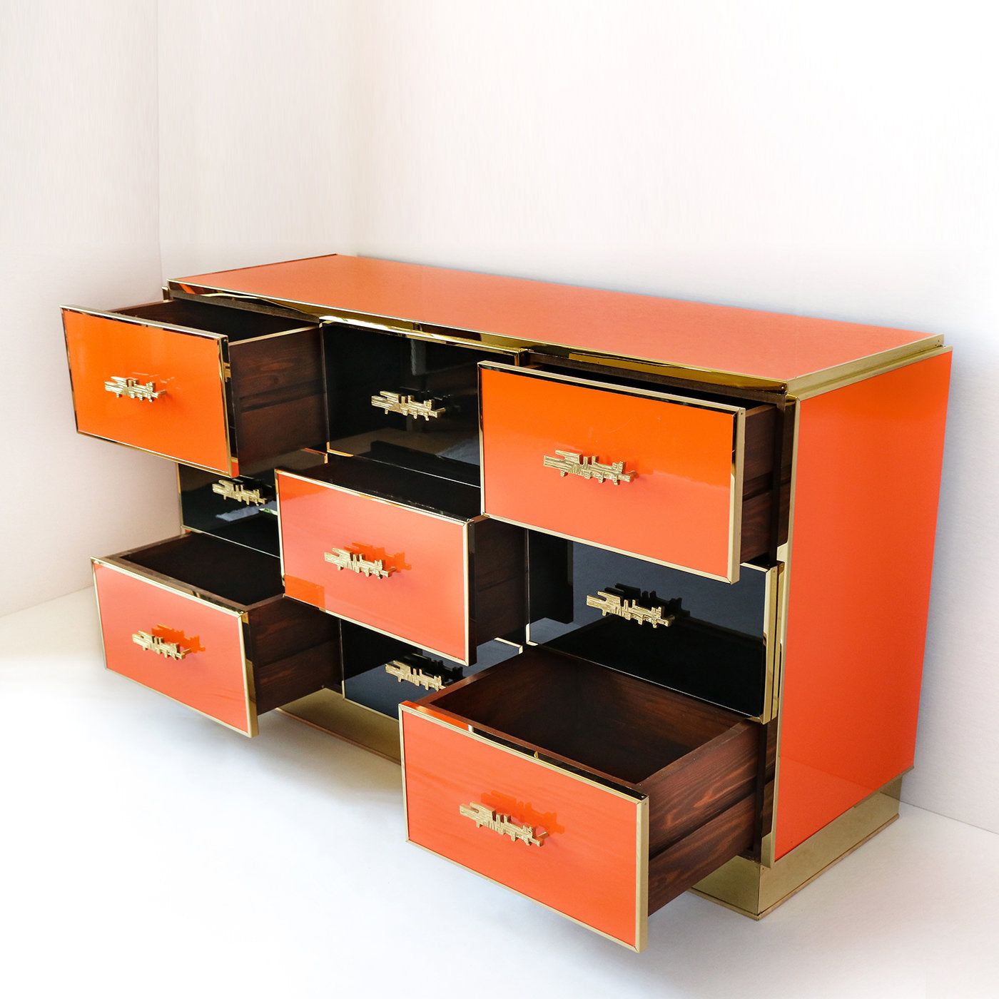 Black and Orange Chest of Drawers - Alternative view 4