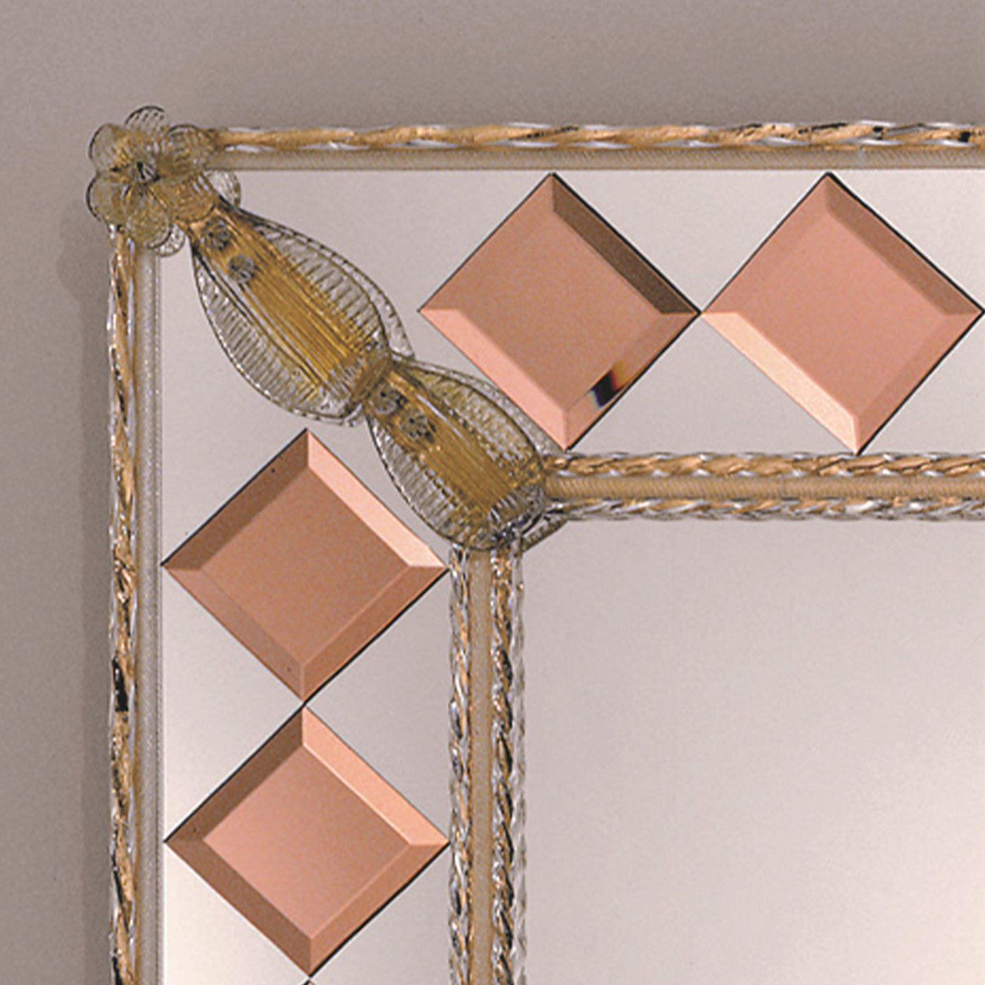 Conterie Rosa Quadrate Muranoglas-Spiegel - Alternative Ansicht 1
