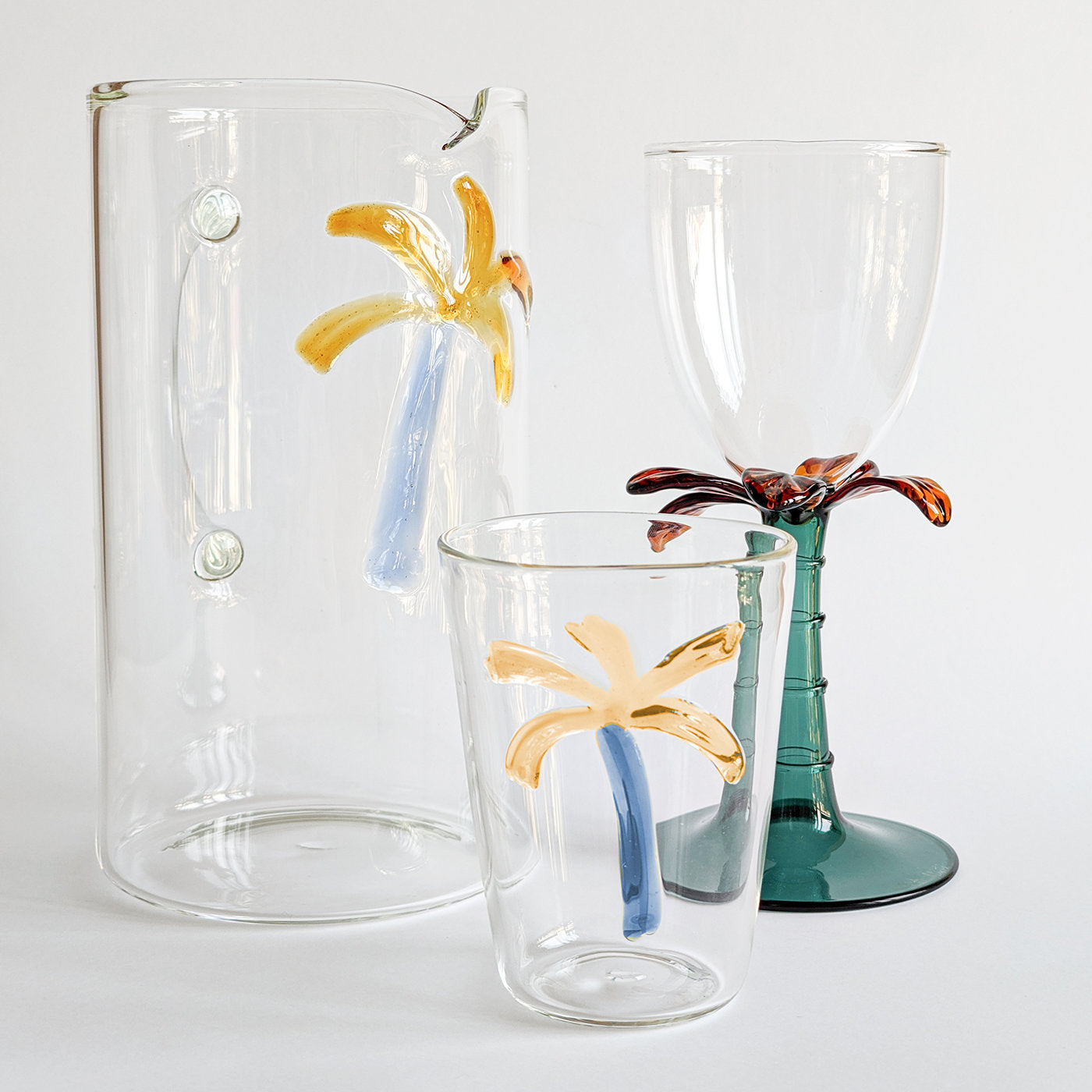Las Palmas Set Of 6 Blown Glass Water Glasses - Alternative view 4
