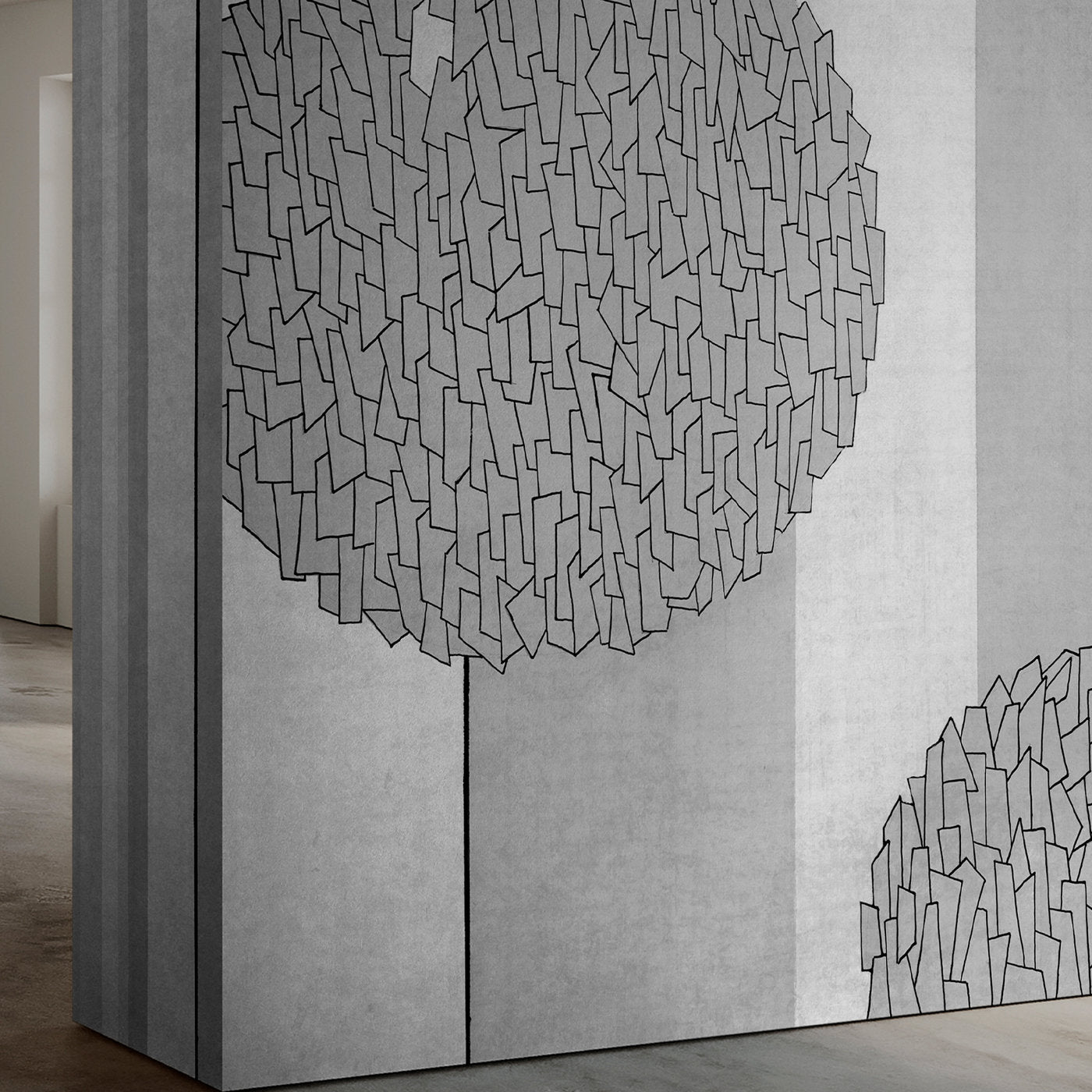 Geometric Shapes Textured Wallpaper - Alternative view 1
