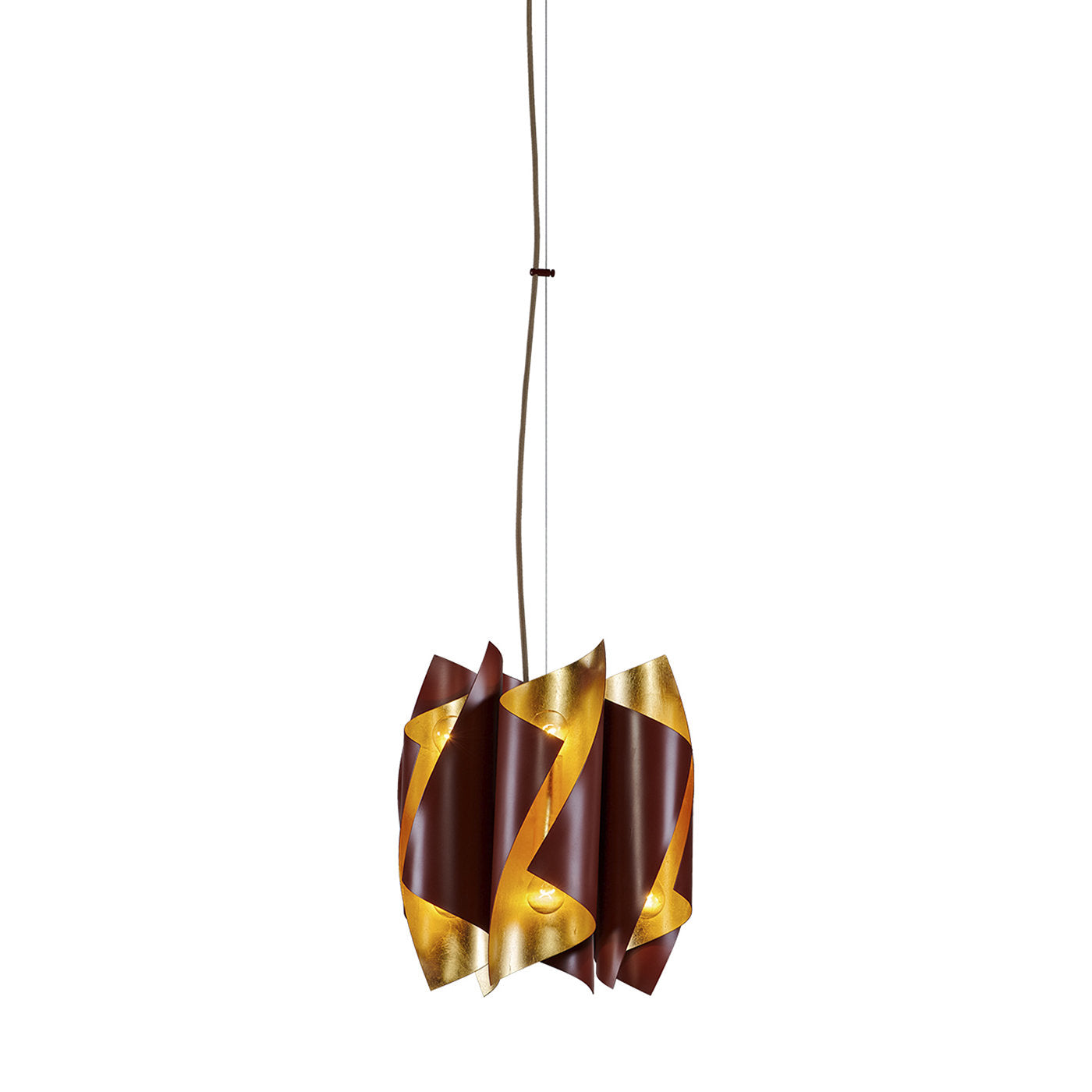 4002/S12 12-Light Burgundy and Gold Pendant Lamp - Main view