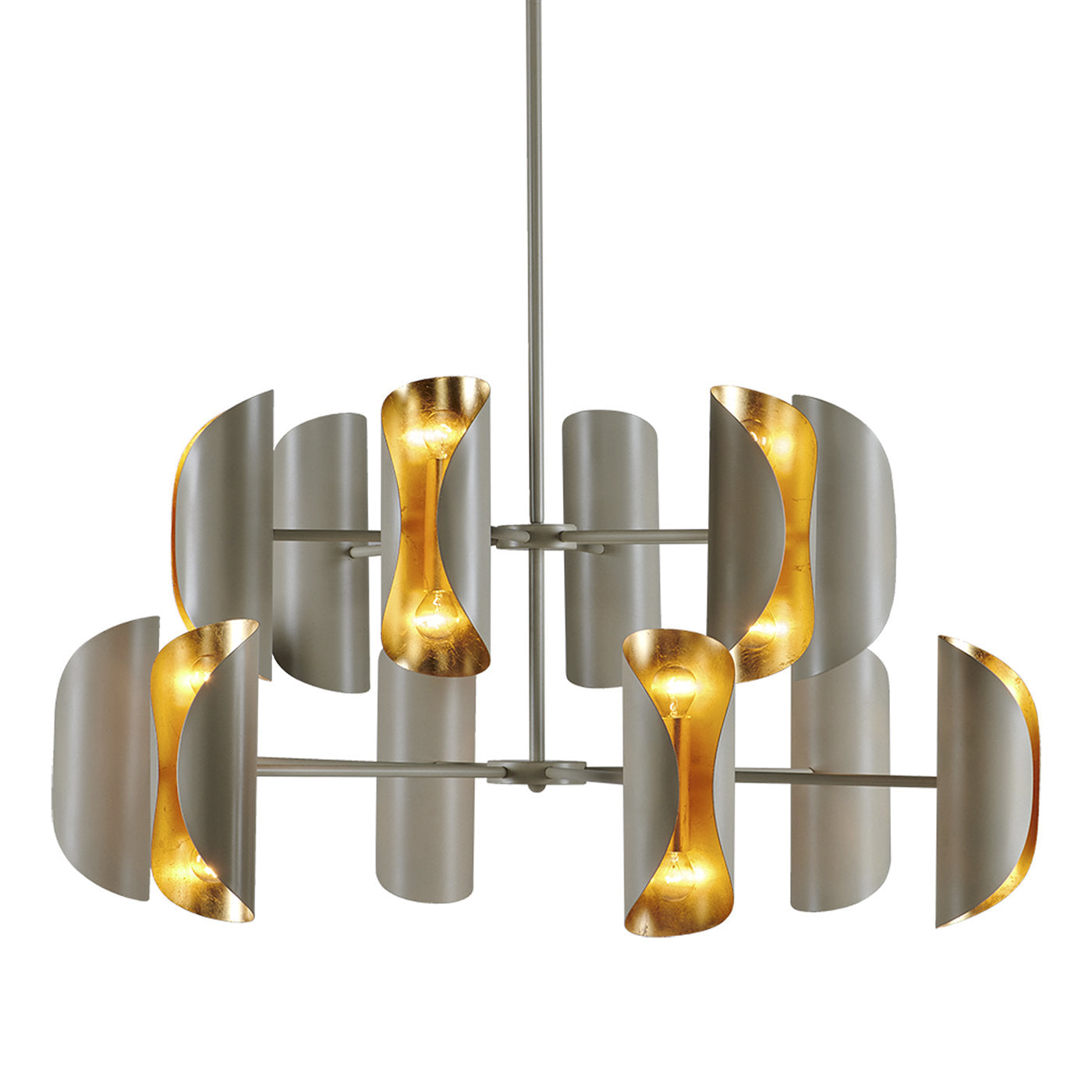 4000 24-Light Taupe and Gold Chandelier - Main view