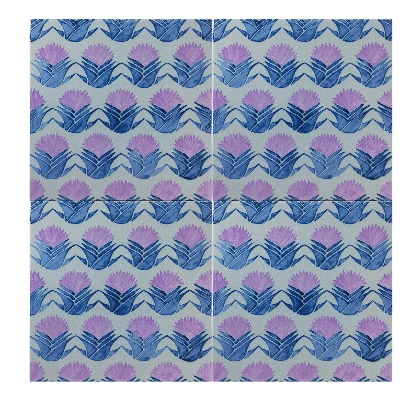 Kimeya Cardo Lilac Set of 4 Tiles by Vincenzo Messina - Main view