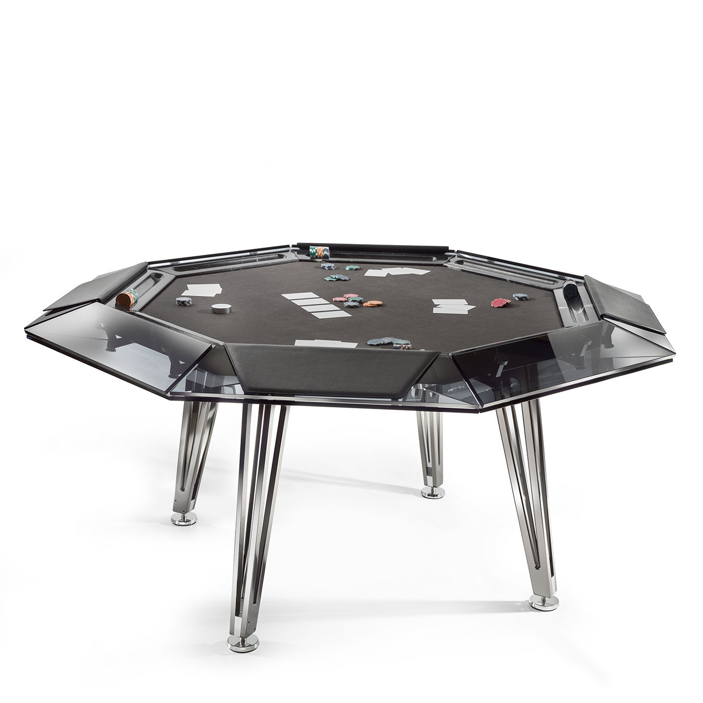 Unootto 8-Player Black Poker Table - Alternative view 1