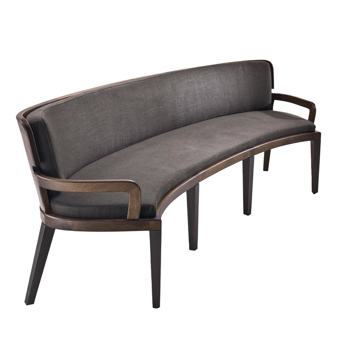 Bulle Curved Bench by Archer and Humphryes - Main view
