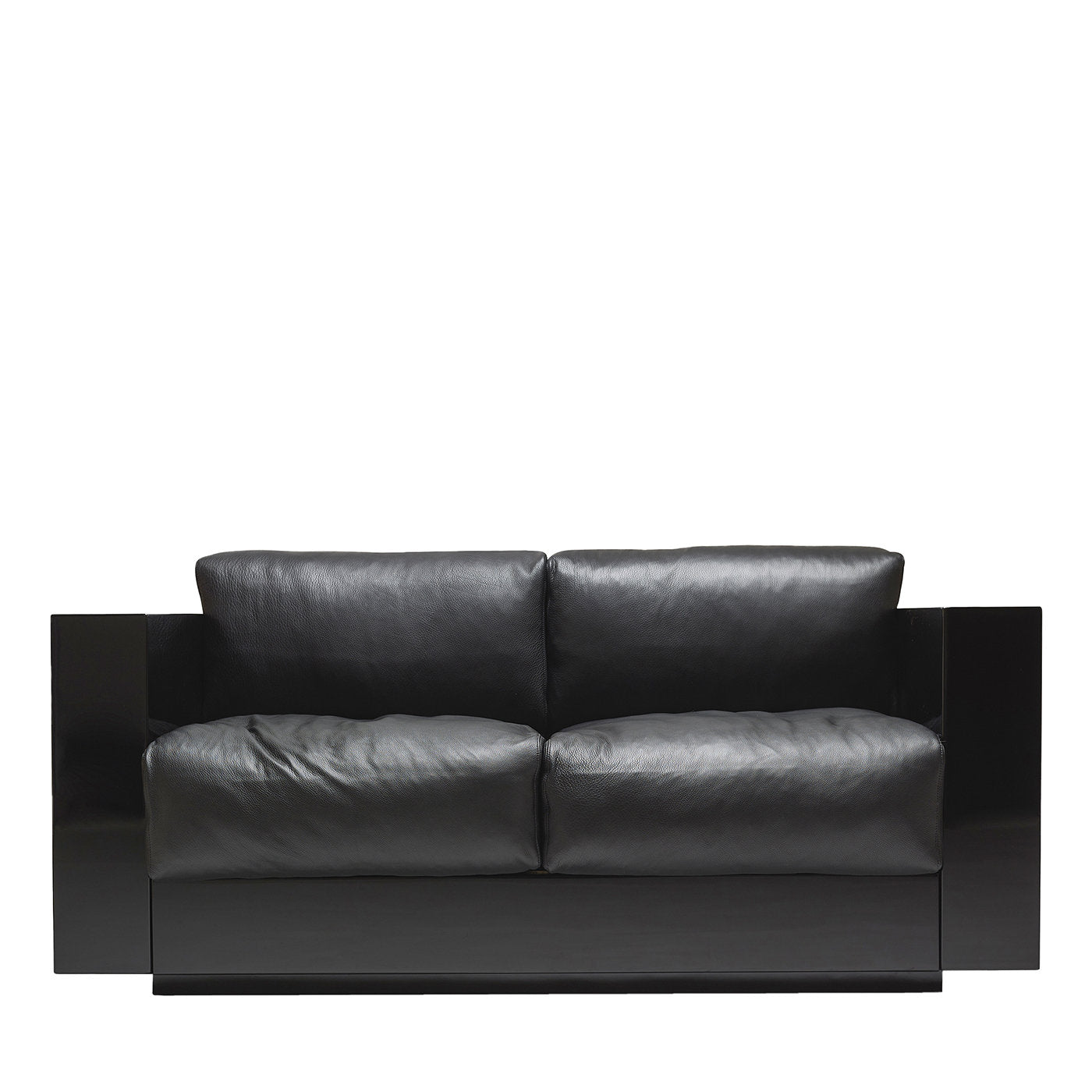 Sofá negro de 2 plazas Saratoga de Lella y Massimo Vignelli - Vista principal
