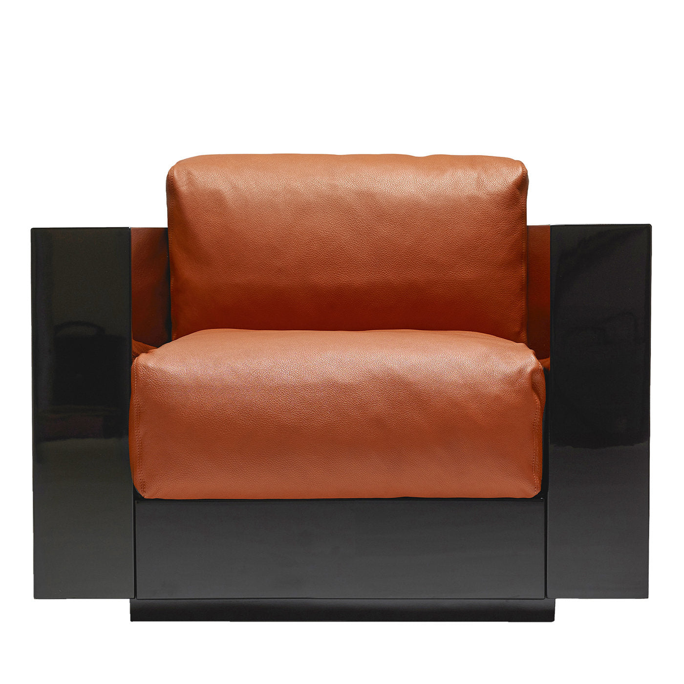 Saratoga Orange Armchair by Lella and Massimo Vignelli - Main view