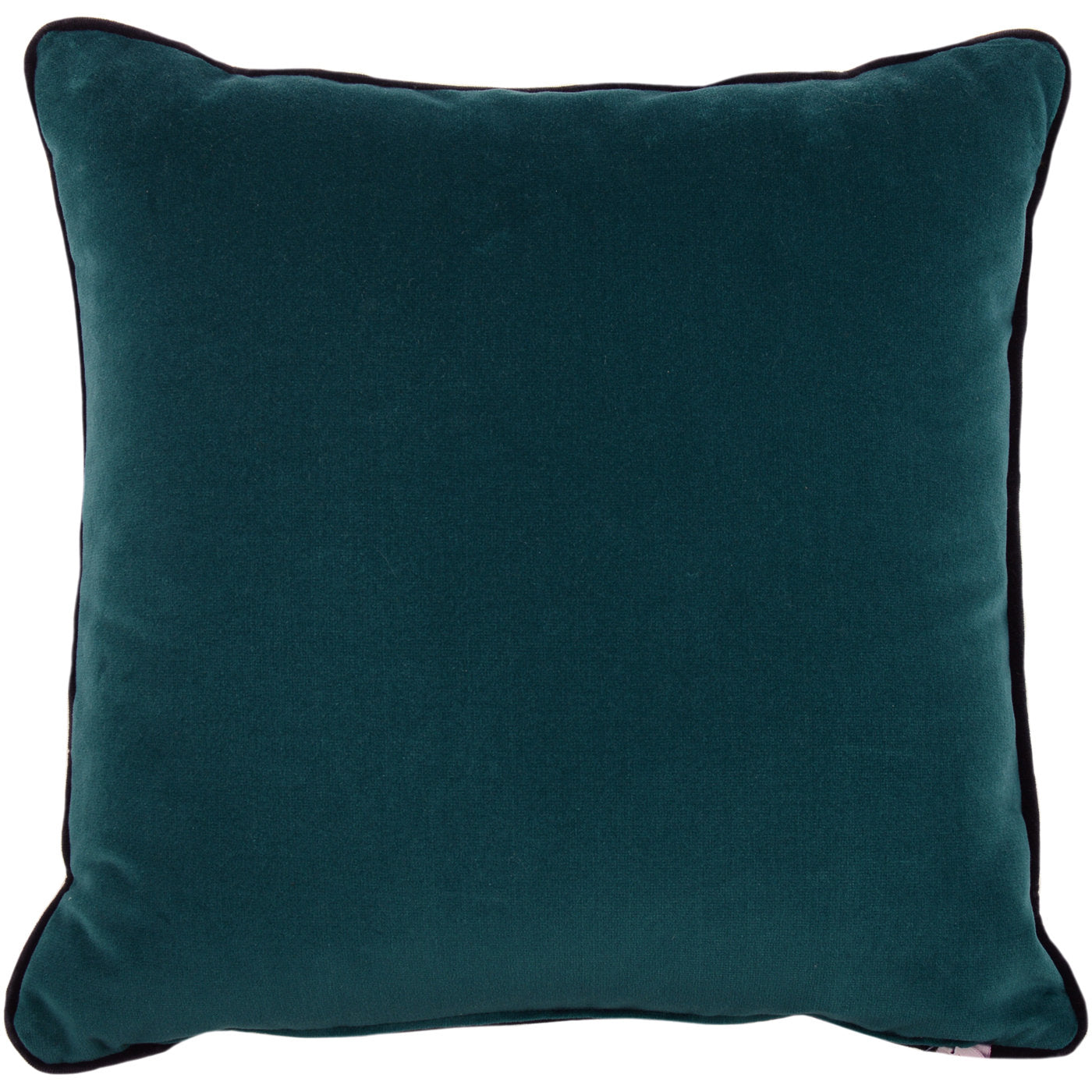 Light Blue Carré Cushion in geometric jacquard fabric - Alternative view 1