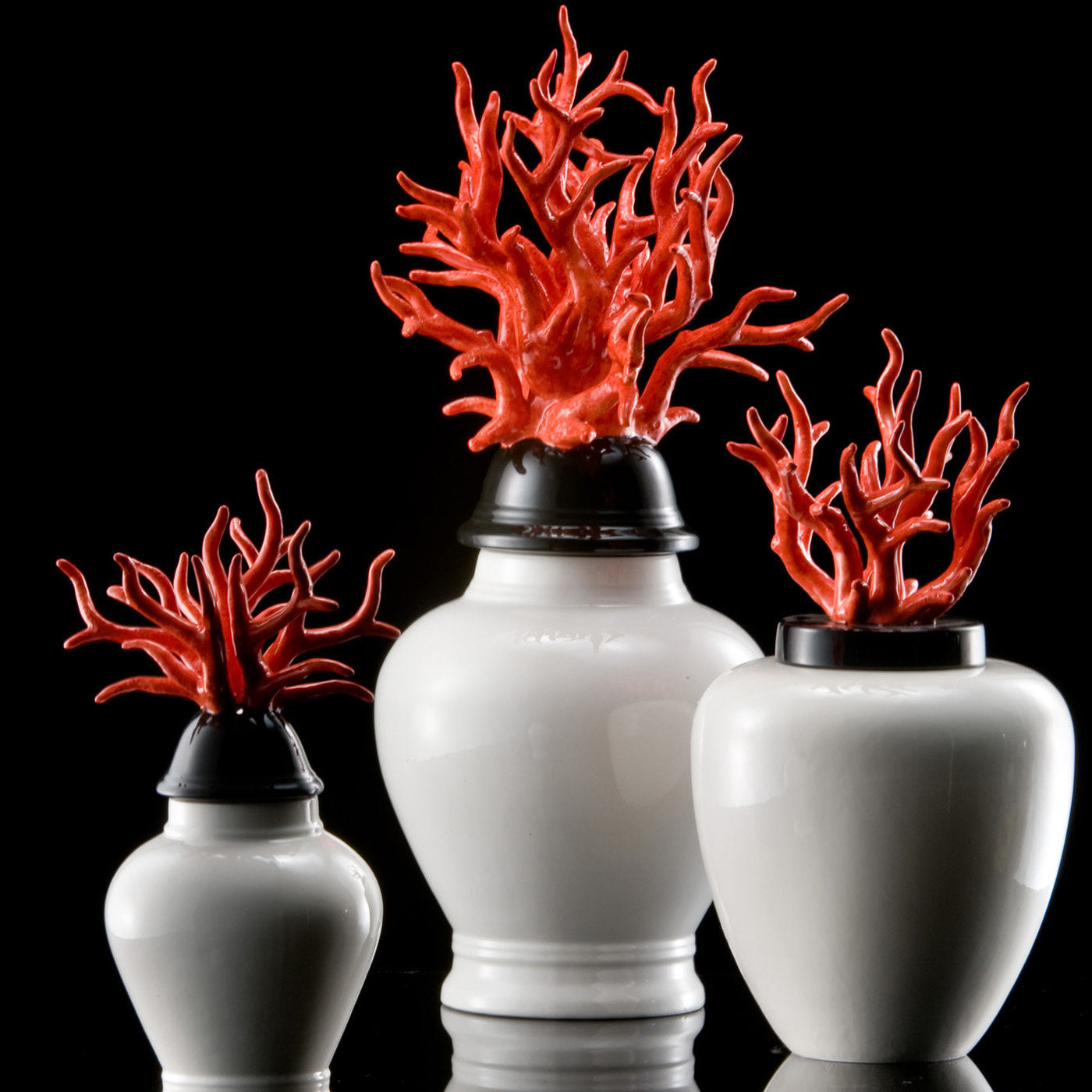 Mittlere weiße Corallo-Vase - Alternative Ansicht 1