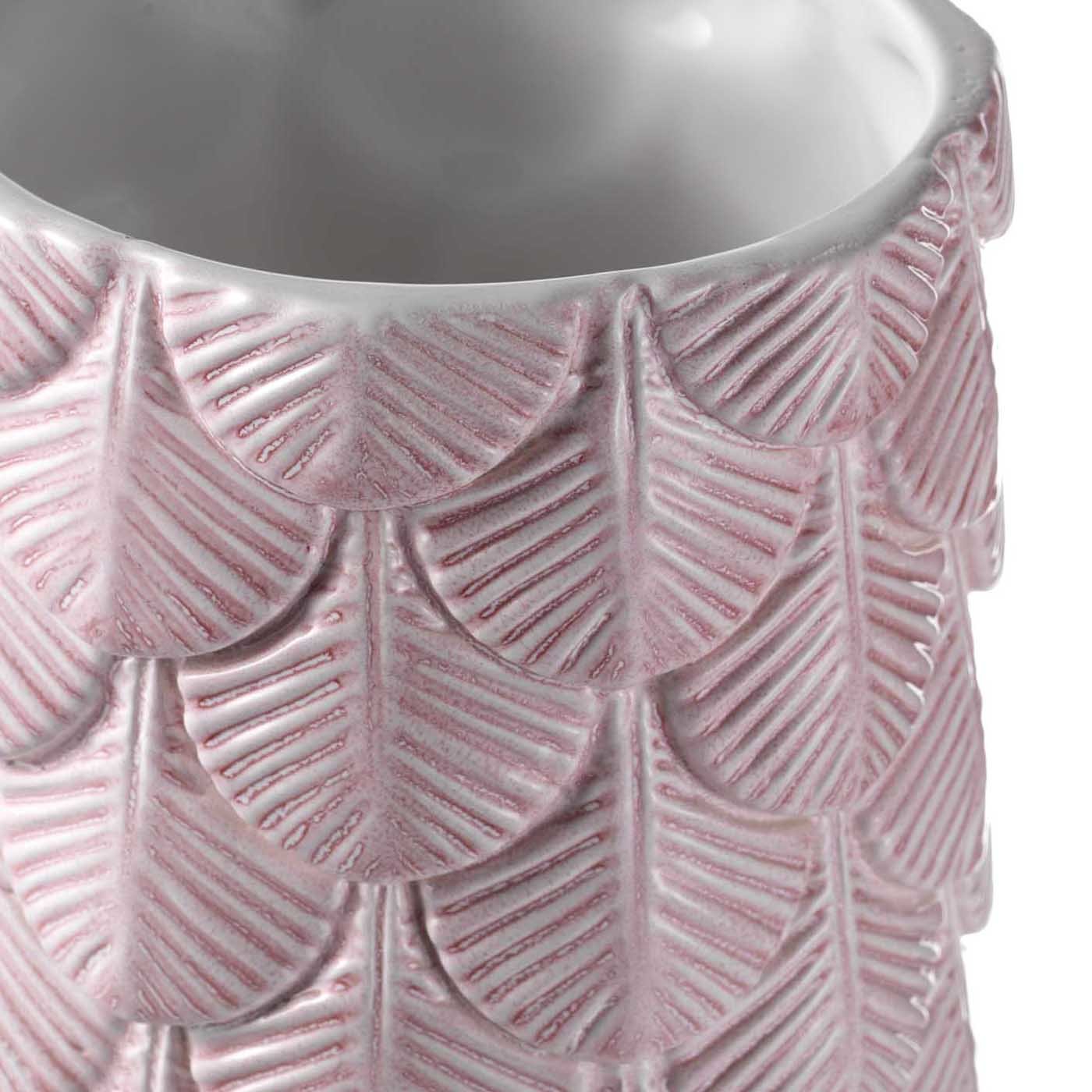 White and Pink Plumage Vase - Alternative view 1