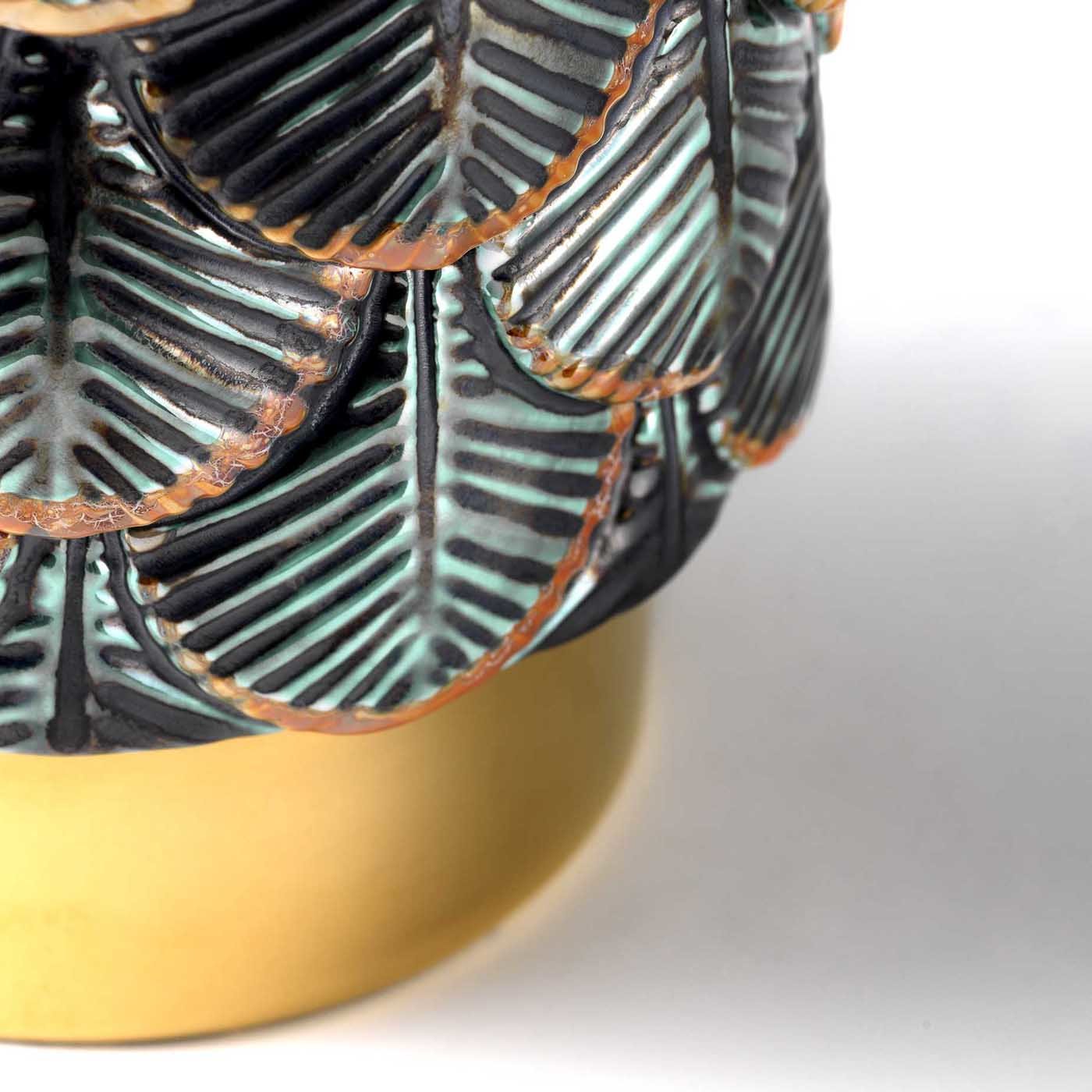 Silver Plumage Vase with 24K Gold - Alternative view 1