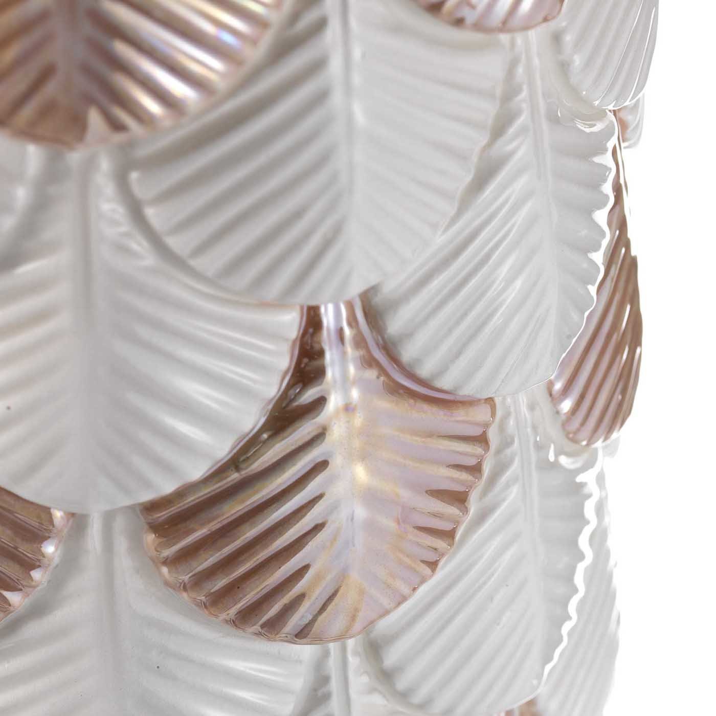 Mother of Pearl, Pink and White Plumage Vase - Alternative view 1