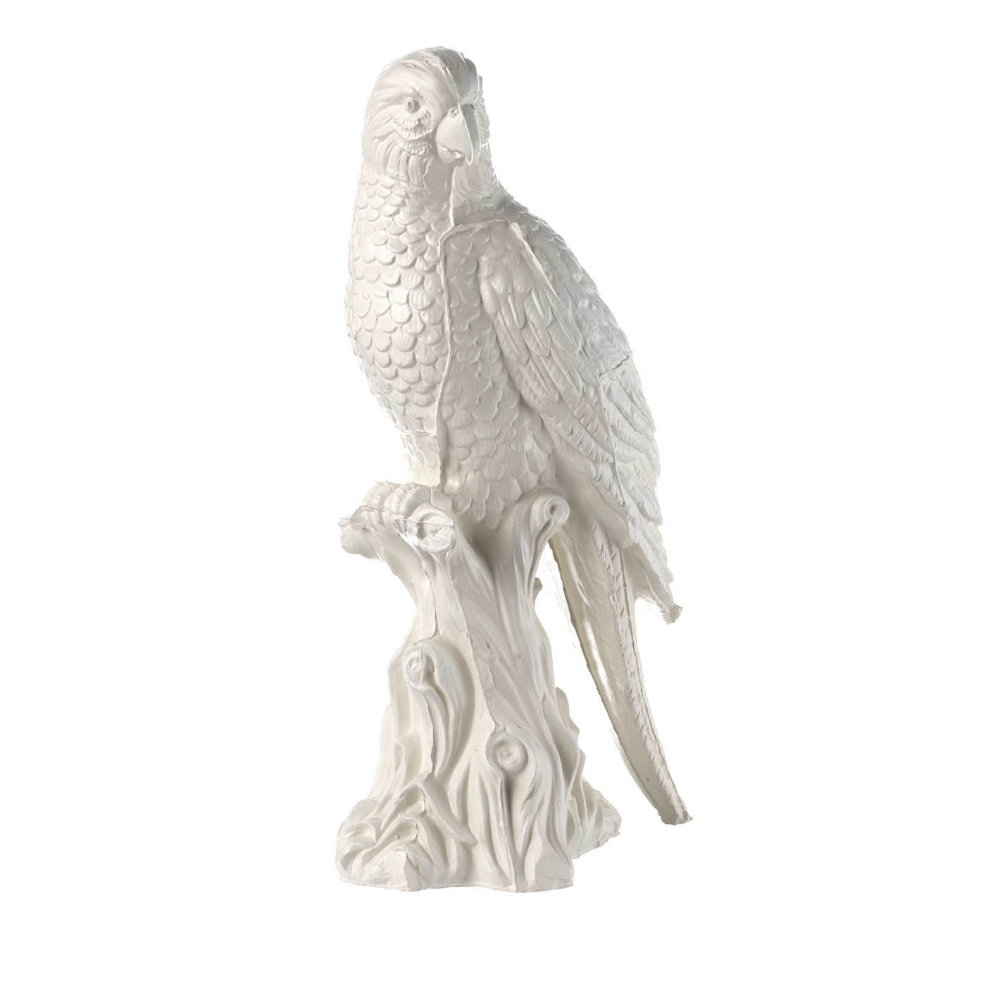 Weißer Keramik-Papagei - Hauptansicht