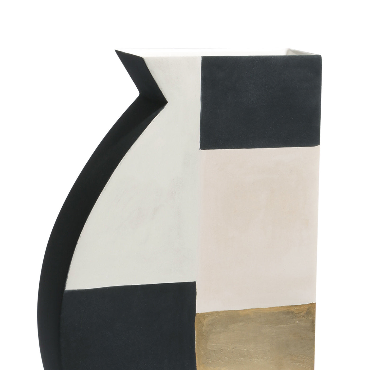 Medium Pacay Abstrakte Vase mit Blattgold - Alternative Ansicht 1