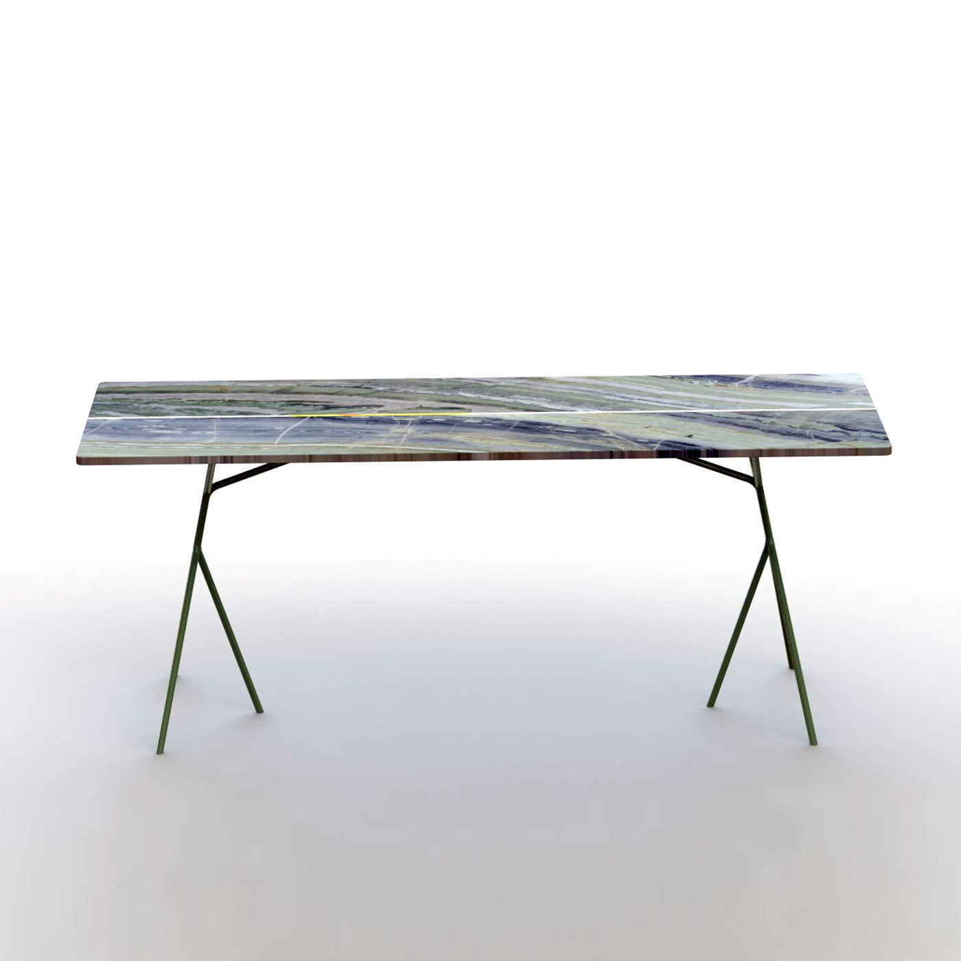 Split Table in River Jade Marble - Alternative view 1