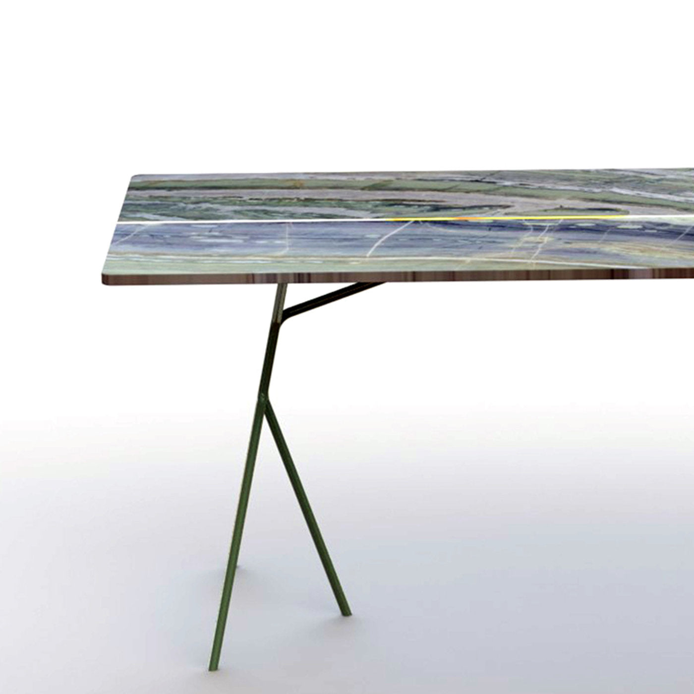 Split Table in River Jade Marble - Alternative view 2