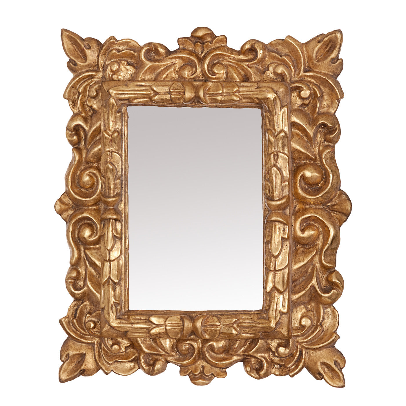 Barocca Piccola Carved Wood Wall Mirror - Main view