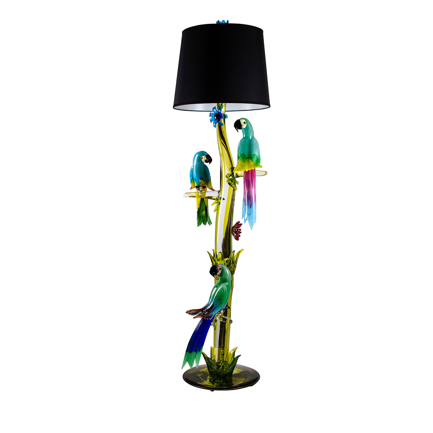 Lámpara de pie con forma de loro de cristal de Murano - Vista principal