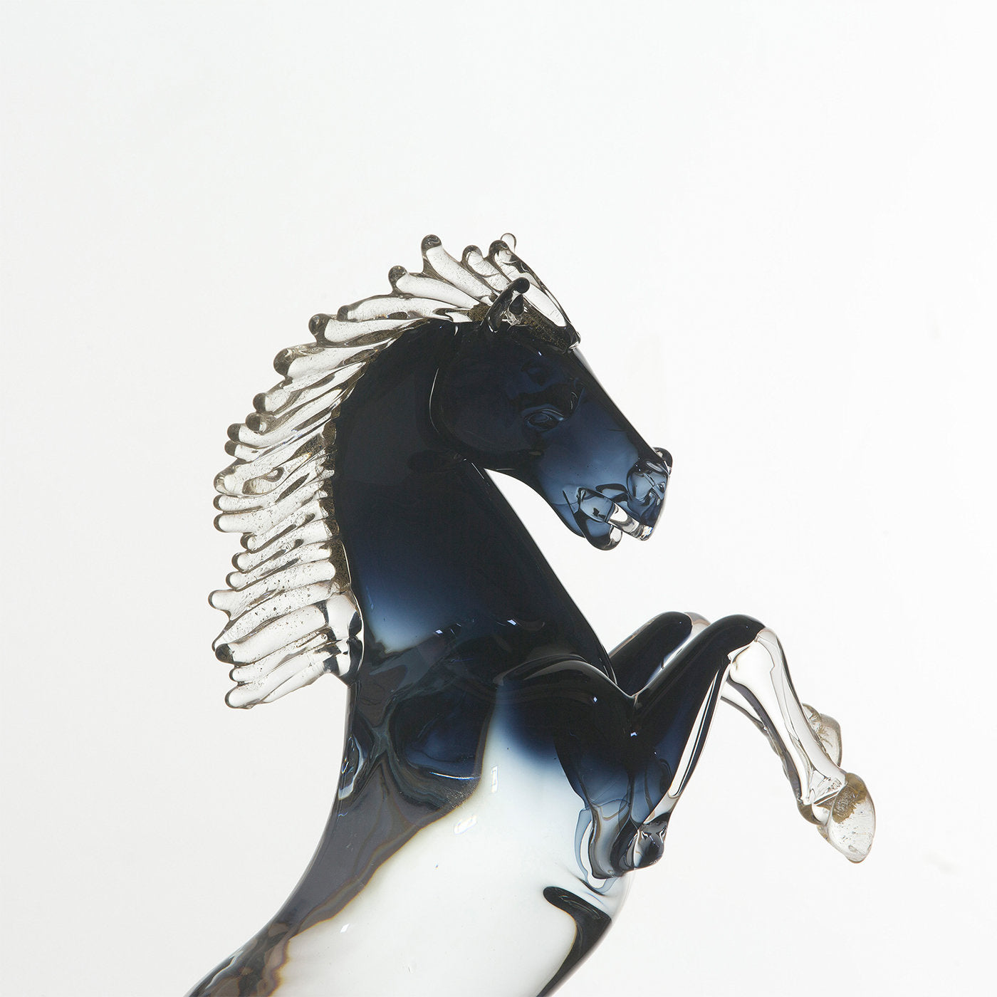 Grand cheval d'élevage en verre noir - Vue alternative 3