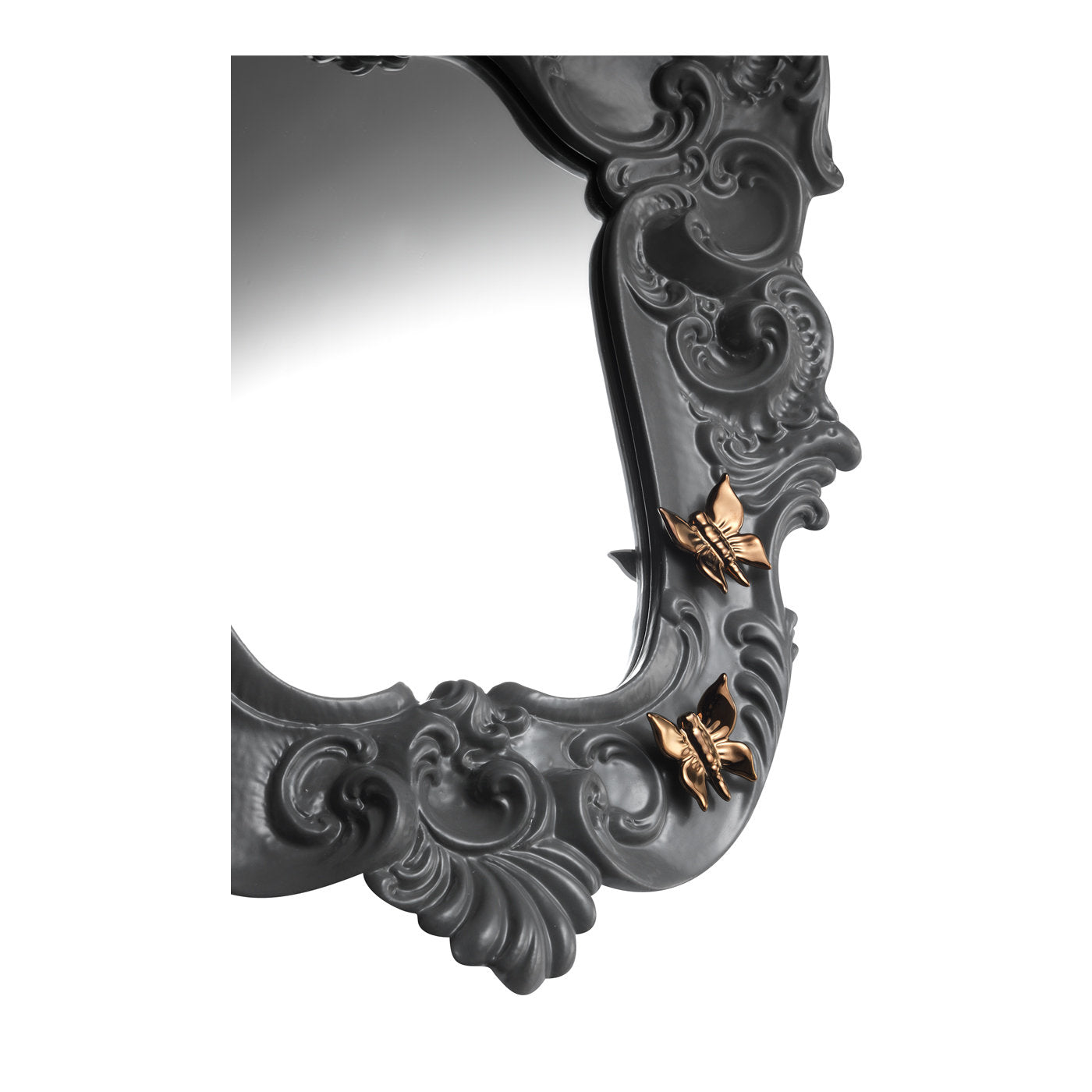 Grey Baroque Style Butterfly Mirror - Alternative view 3