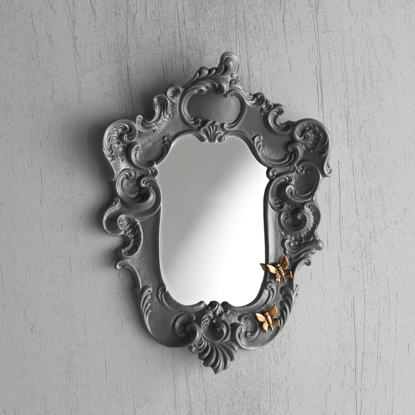 Grey Baroque Style Butterfly Mirror - Alternative view 4